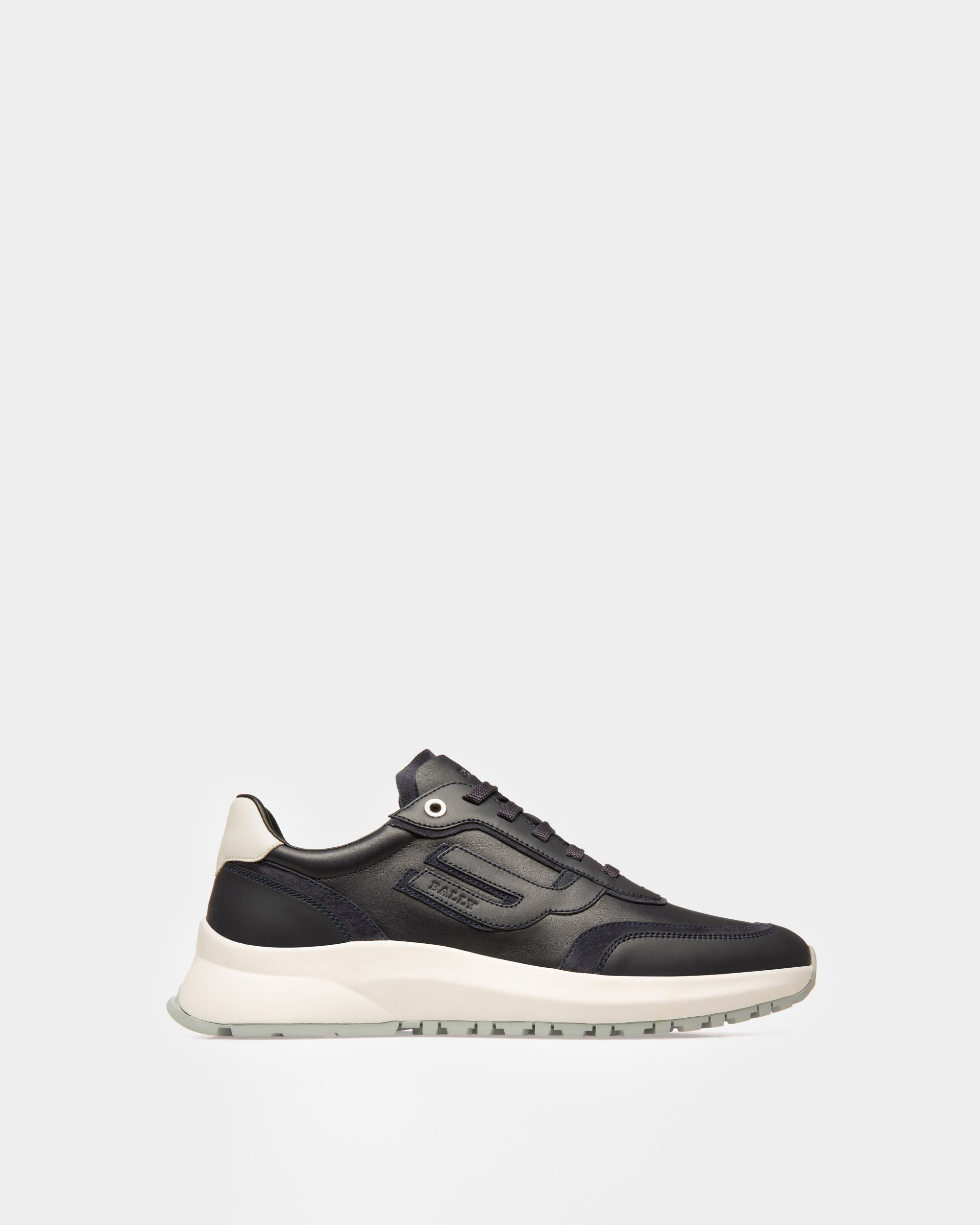 Demmy Leather Sneakers In Navy - Men's - Bally - 01
