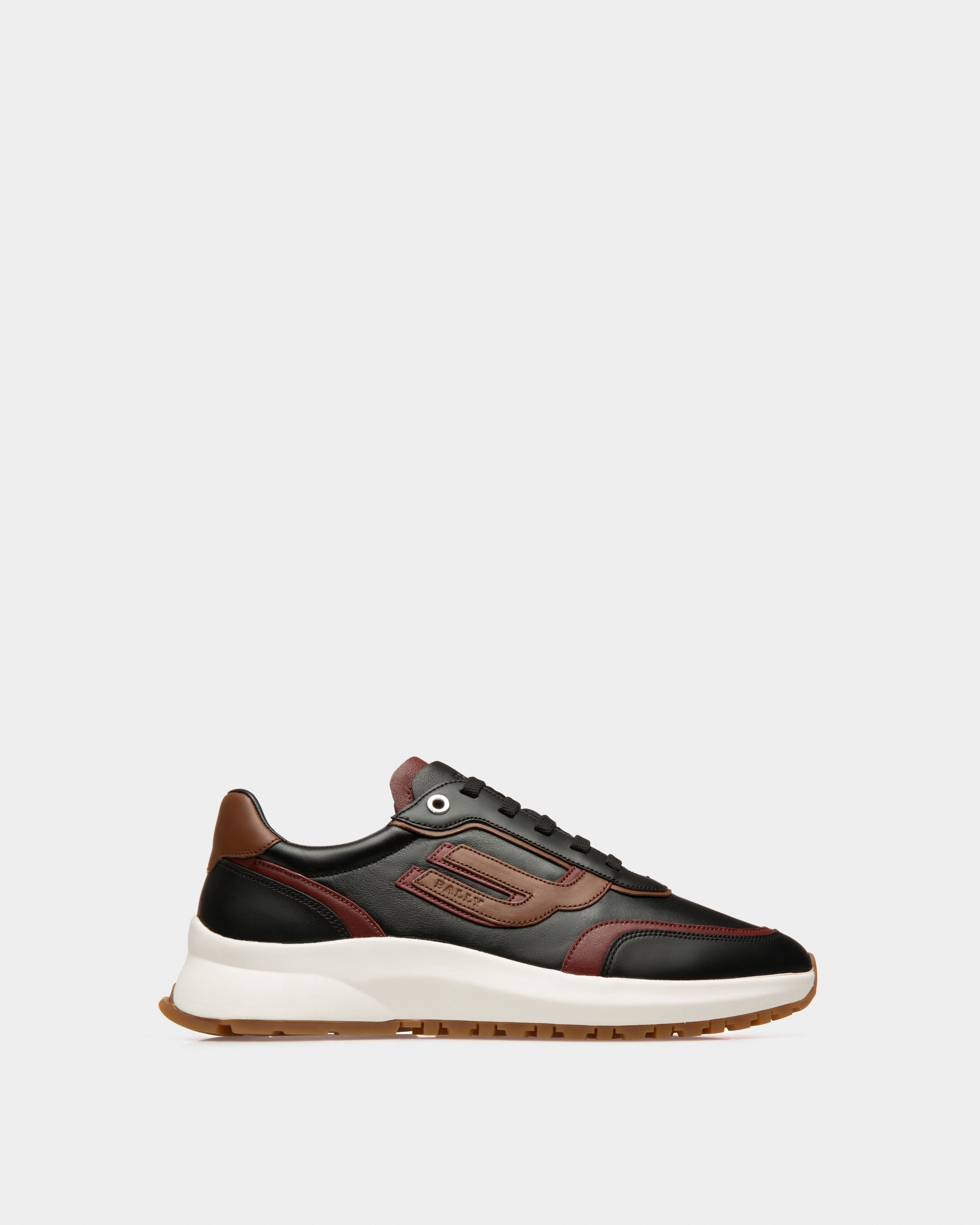 Outline Sneaker In Black Leather - Men's - Bally - 01