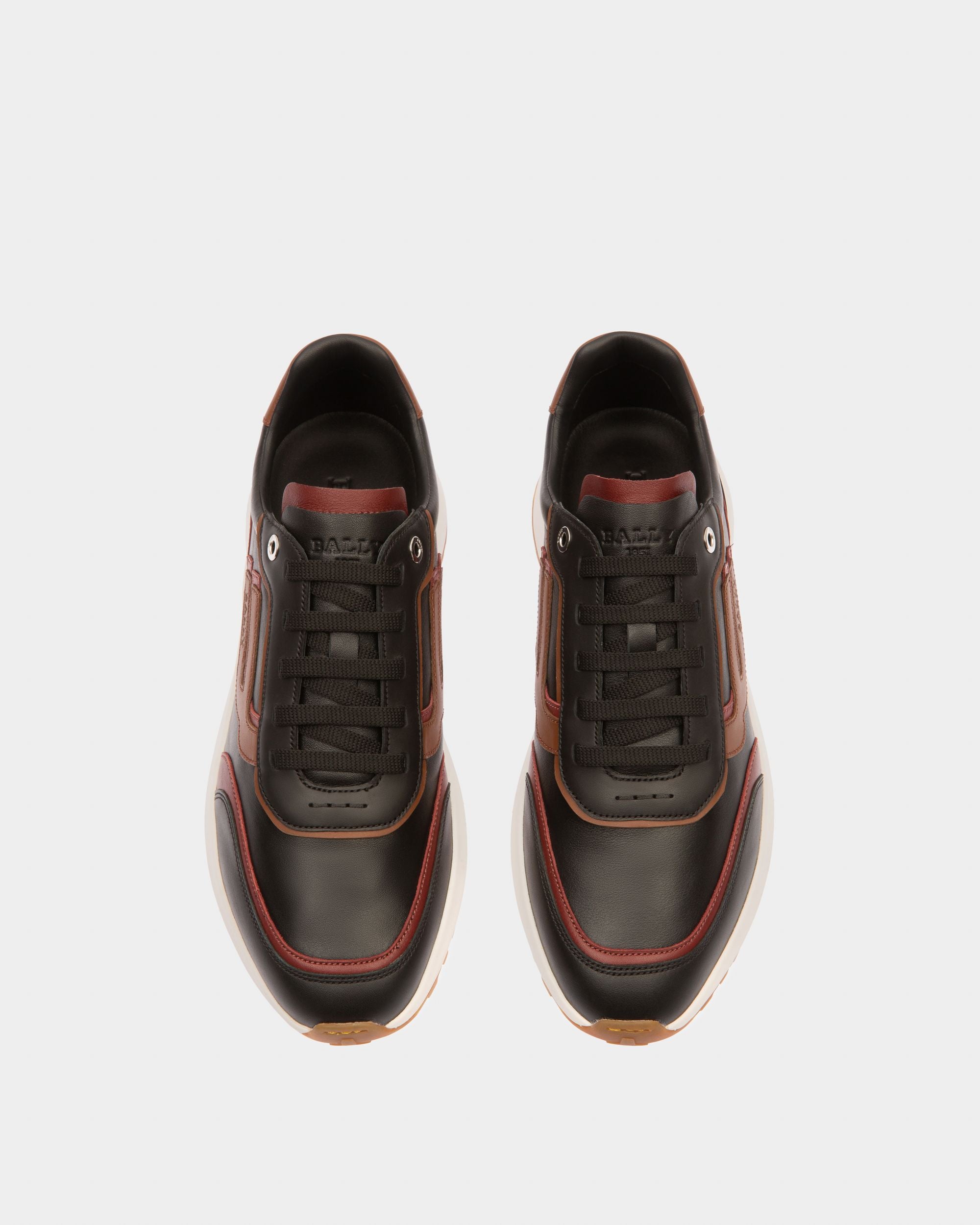 Outline Sneaker In Black Leather - Men's - Bally - 02