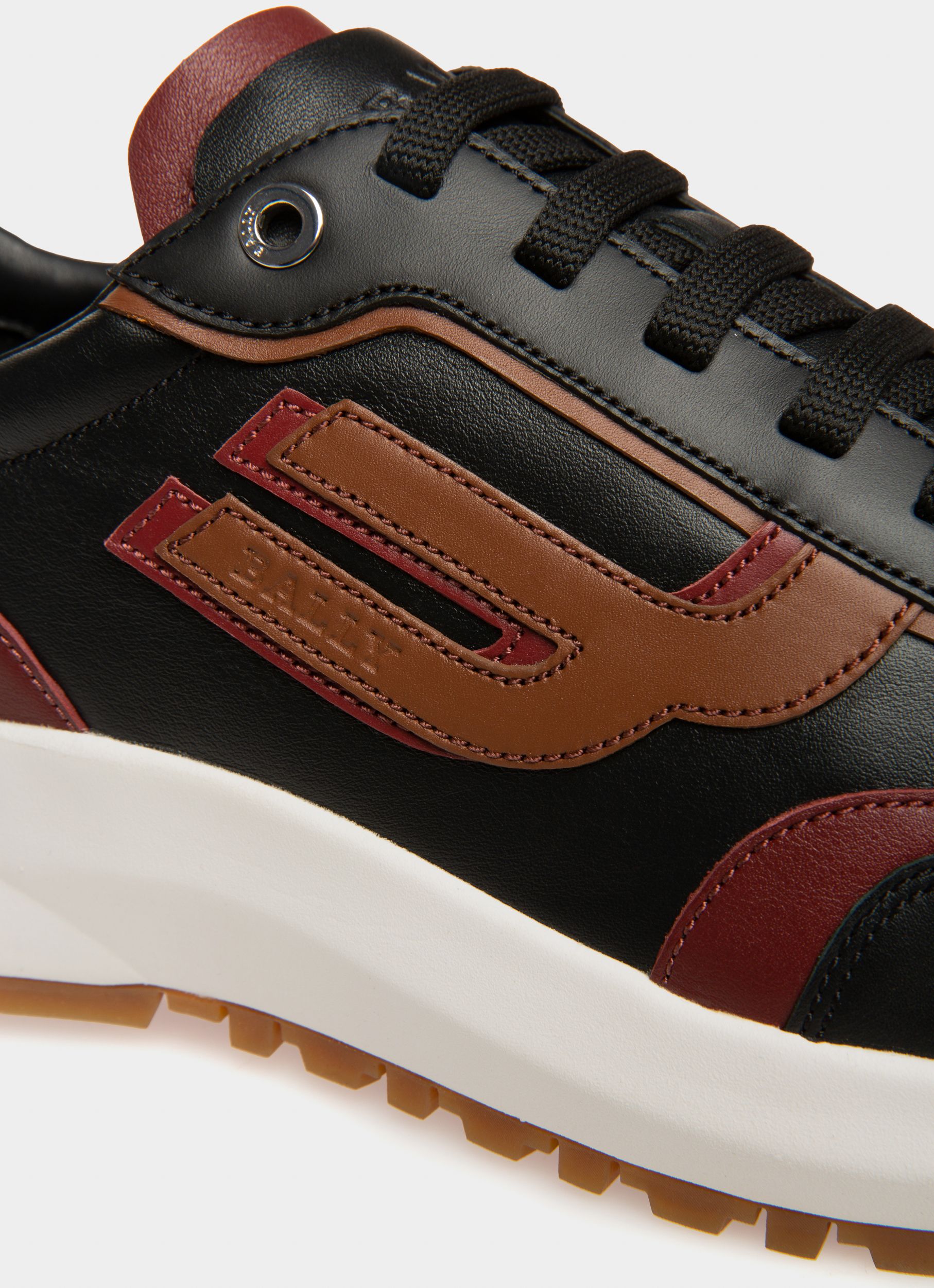 Outline Sneaker In Black Leather - Men's - Bally - 05