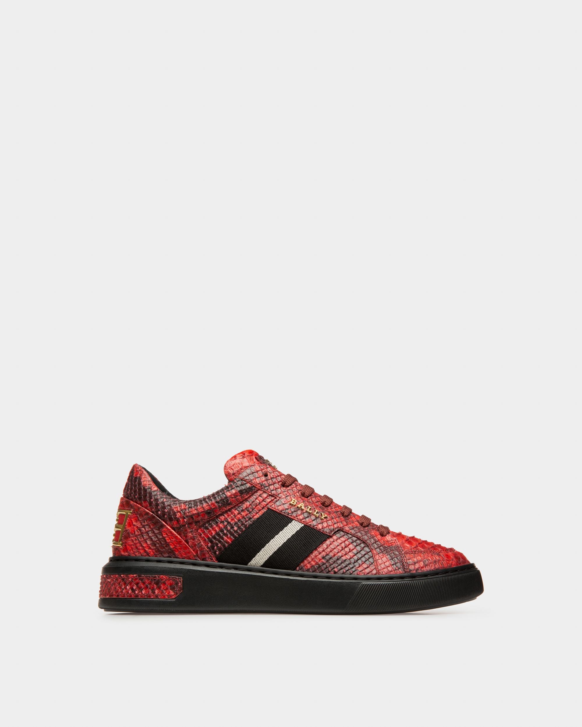 Marell Sneakers In Bally Red Leather - Men's - Bally - 01