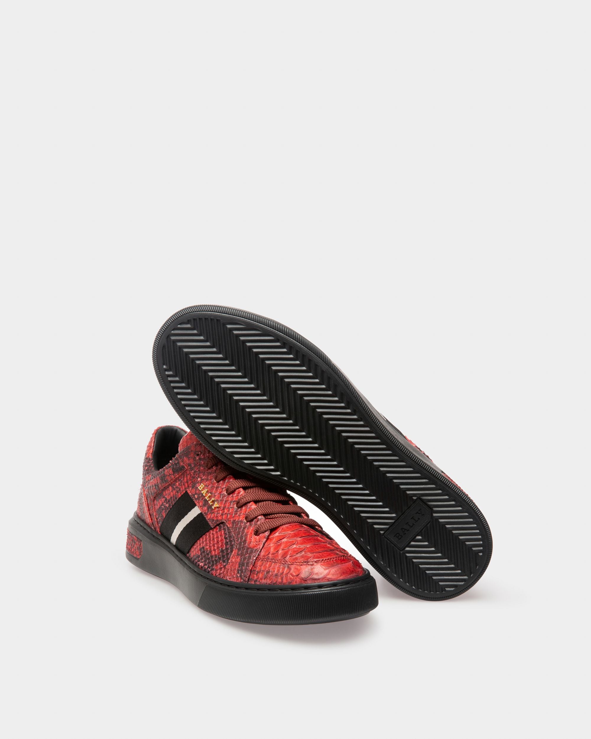 Marell Sneakers In Bally Red Leather - Men's - Bally - 04