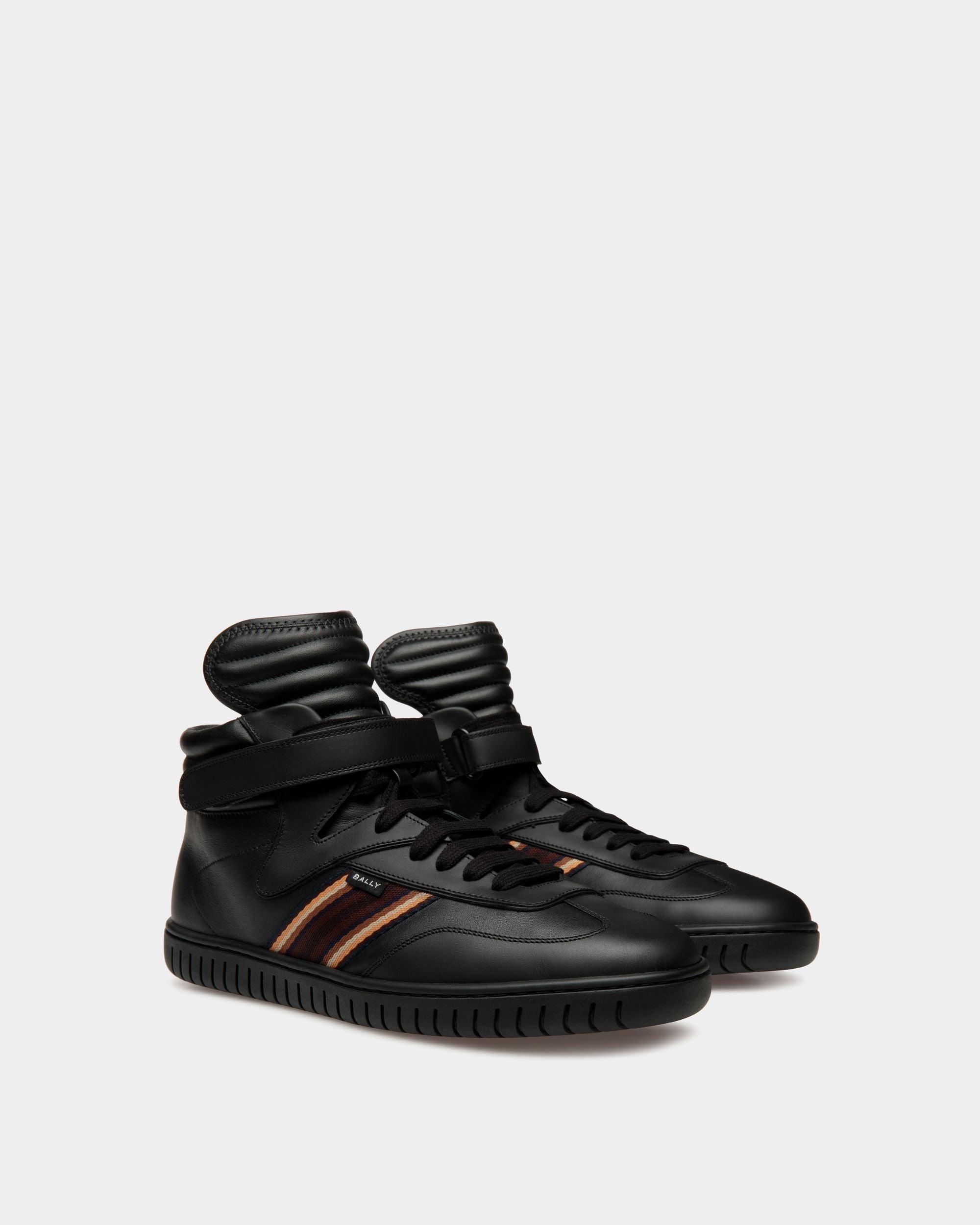 Player Sneaker In Black Leather - Men's - Bally - 02
