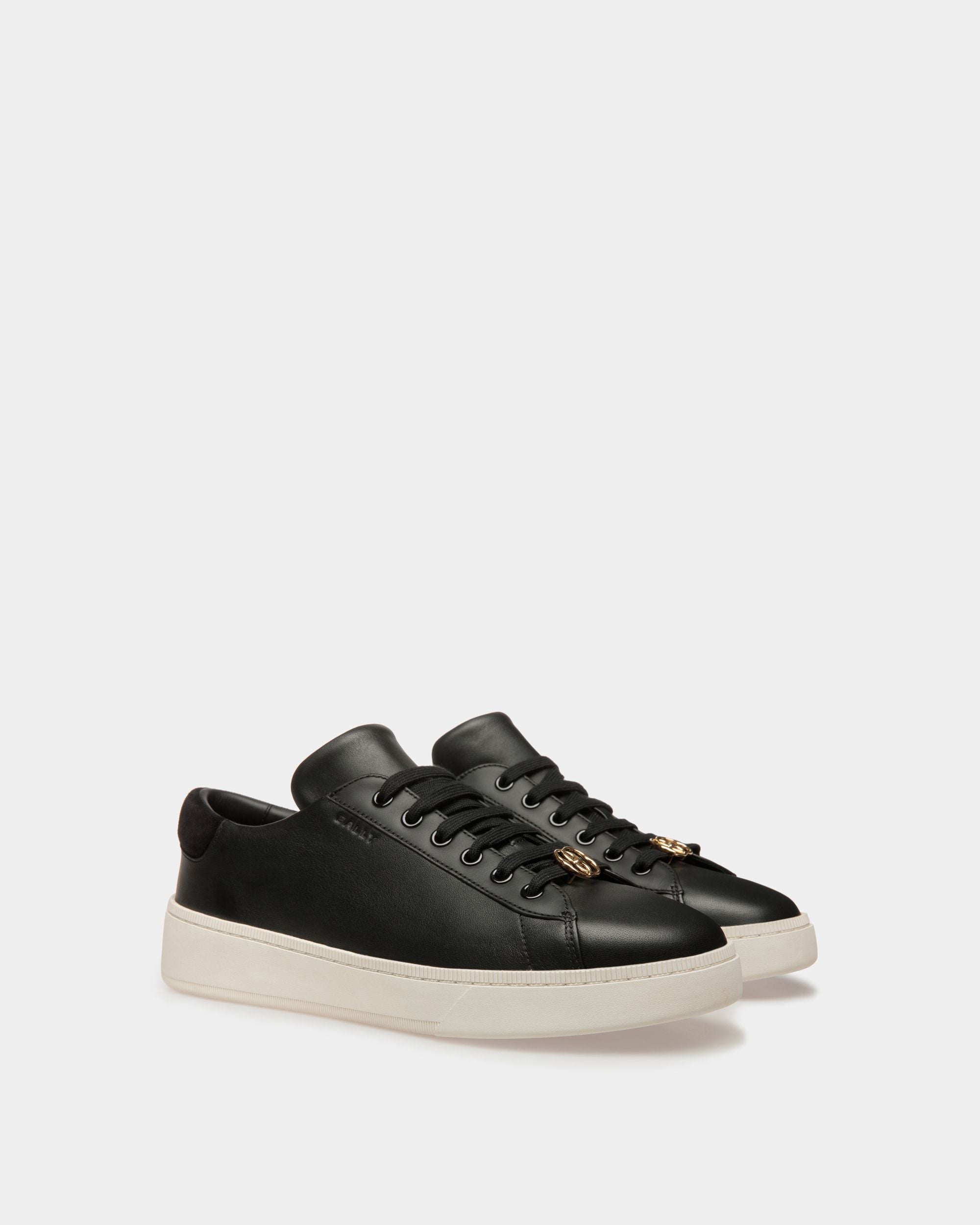 Raise Sneakers In Black And White Leather - Men's - Bally - 02