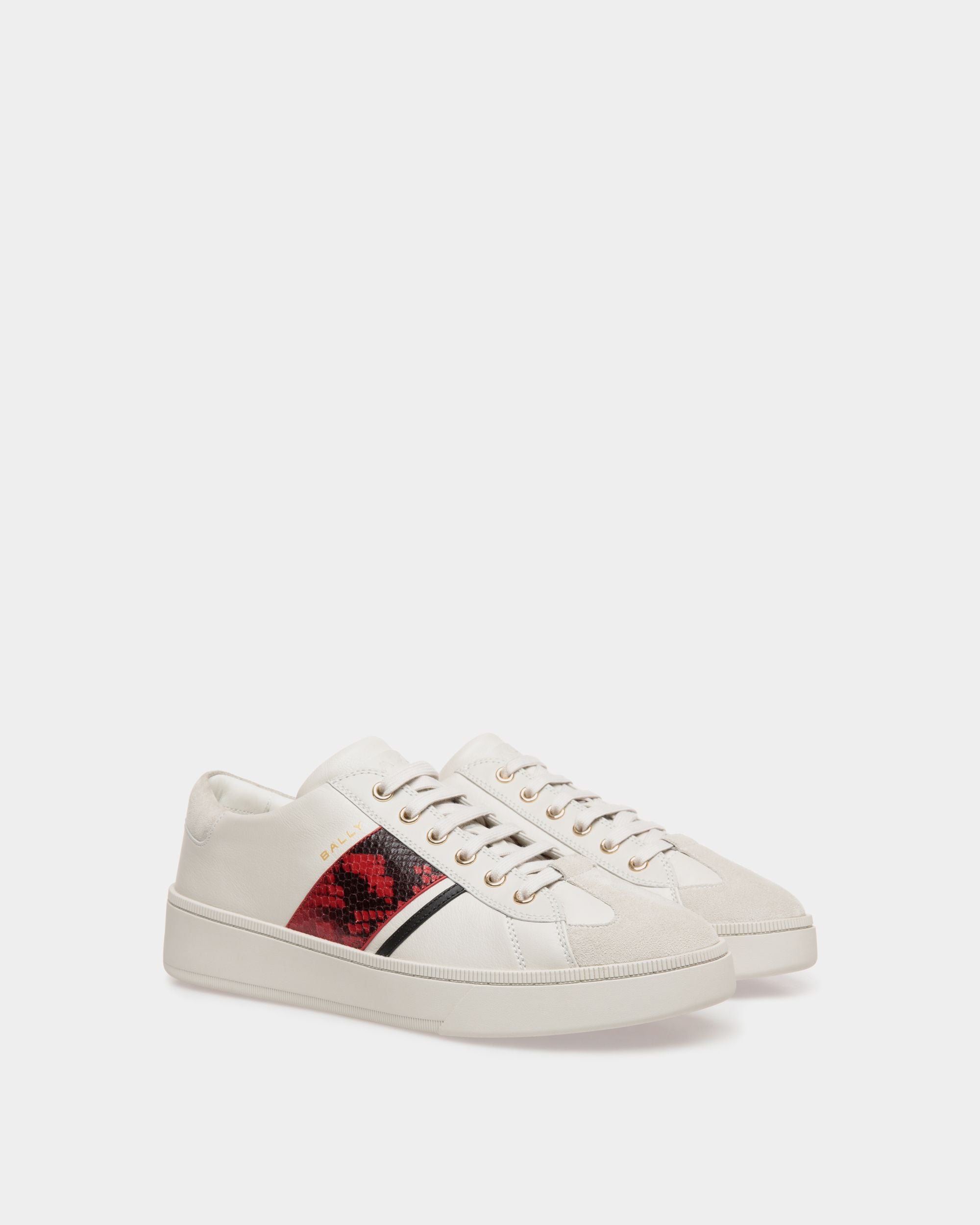 Raise Sneaker In White Leather - Men's - Bally - 02