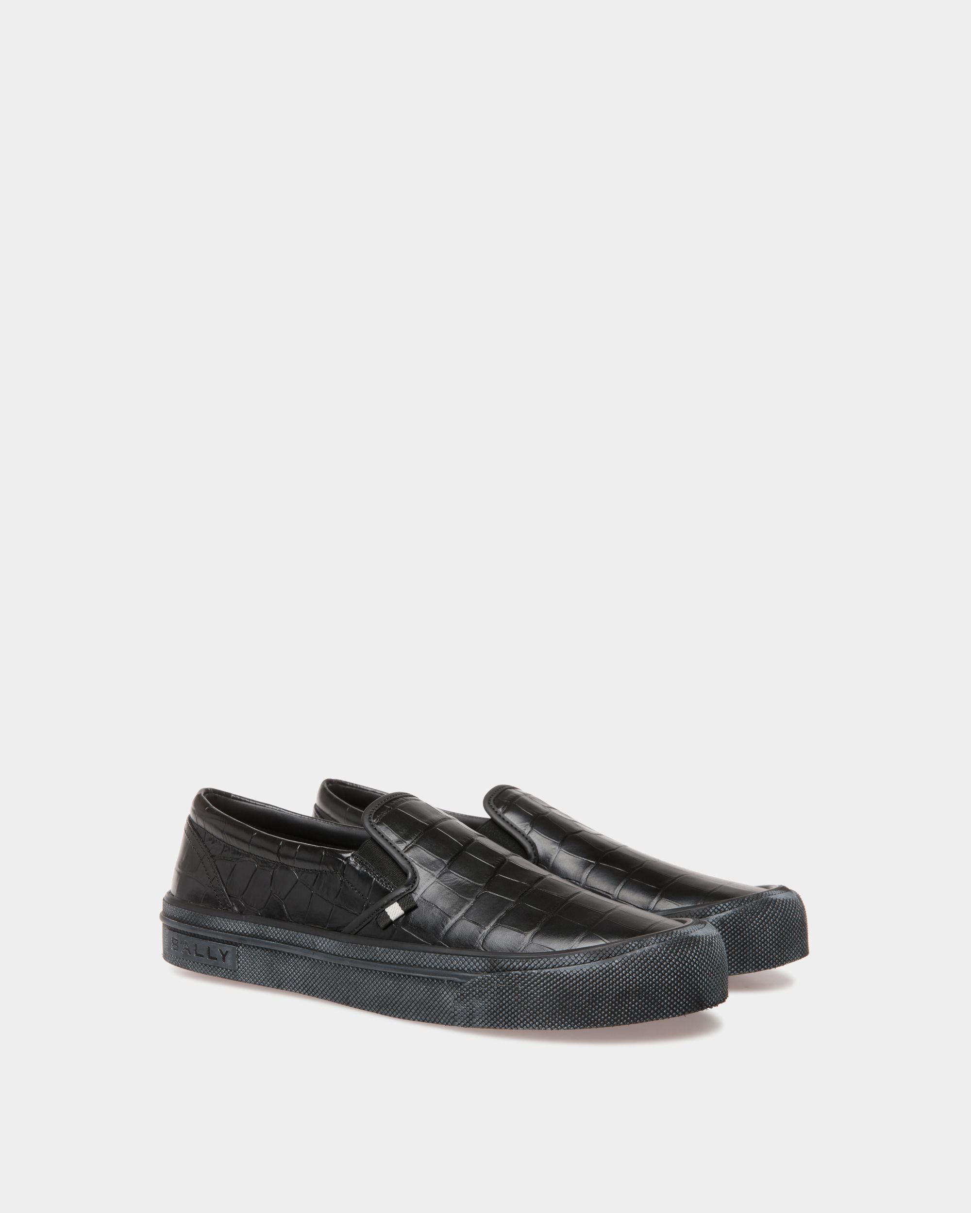 Santa Ana Sneaker In Black Leather - Men's - Bally - 02