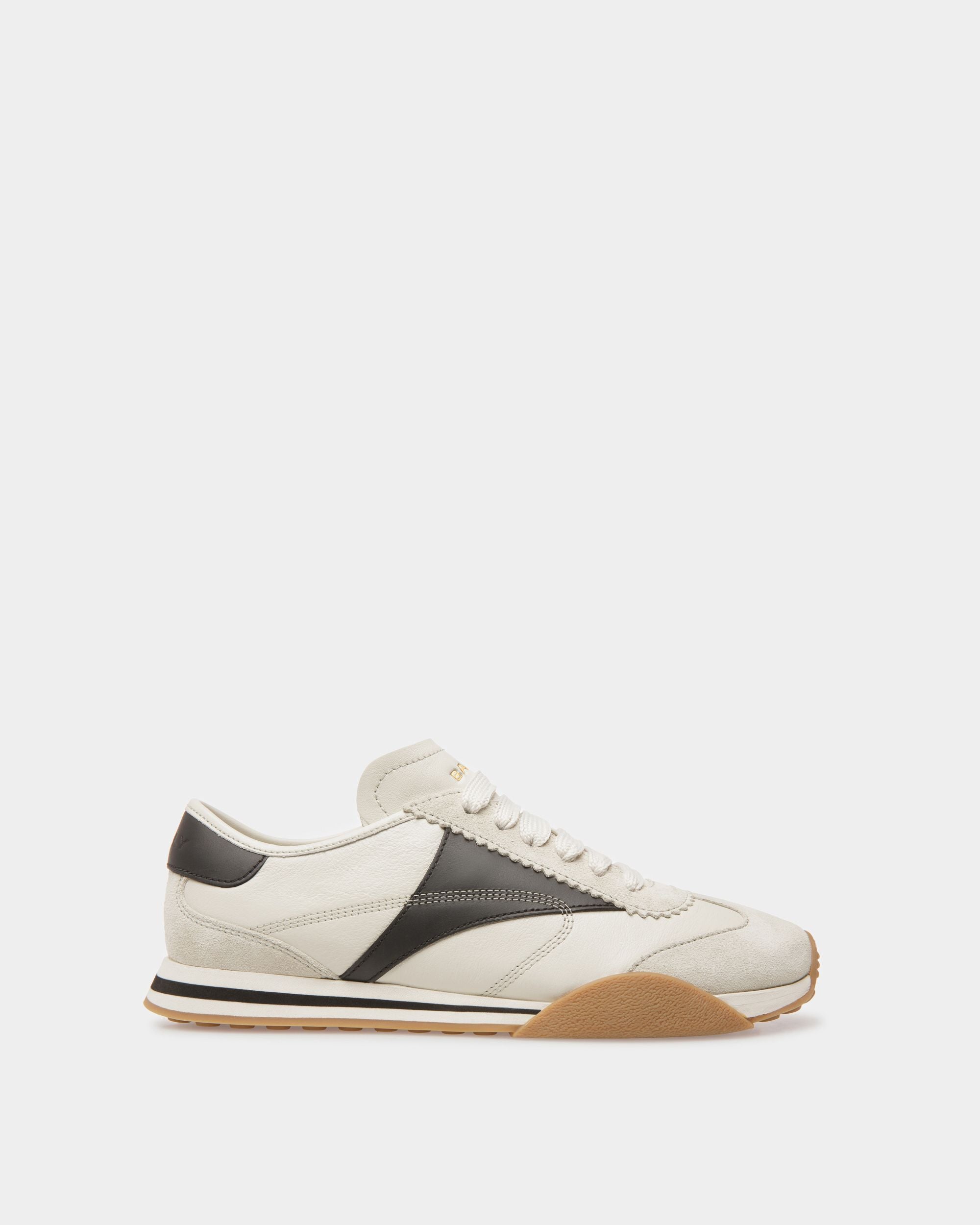 Sussex Sneakers In Black And Dusty White Leather - Men's - Bally - 01
