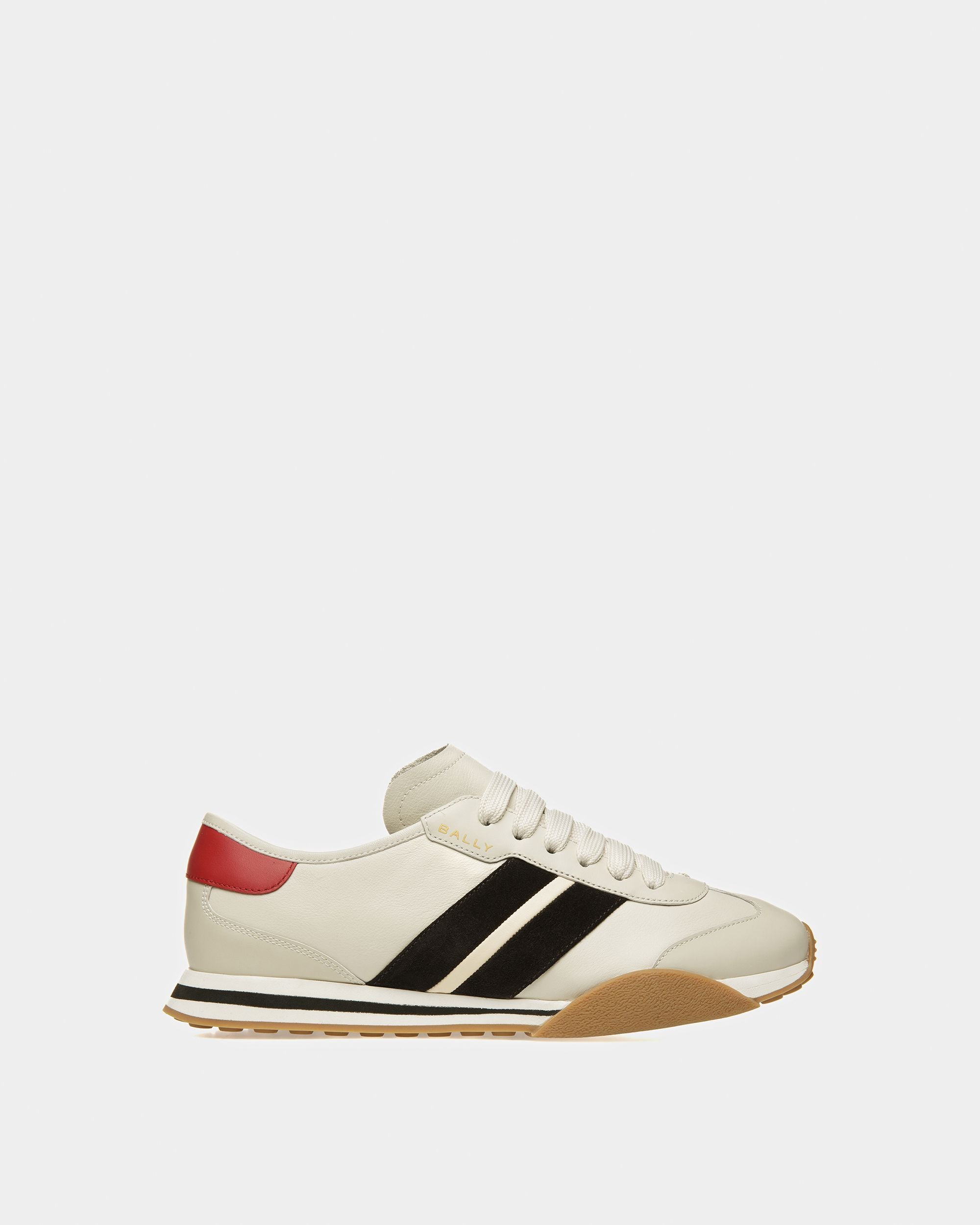 Sussex Sneakers In Dusty White Leather - Men's - Bally - 01