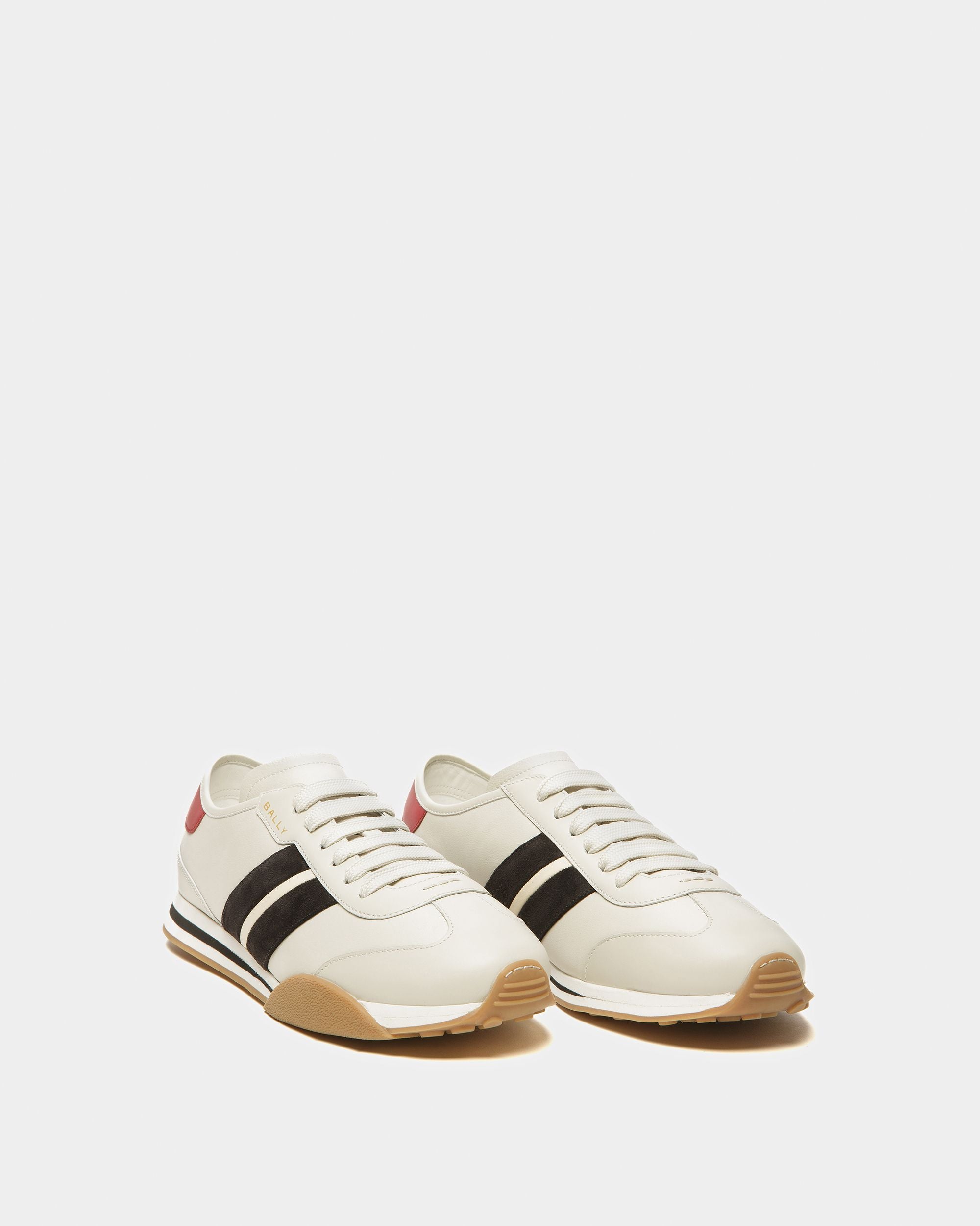 Sussex Sneakers In Dusty White Leather - Men's - Bally - 02