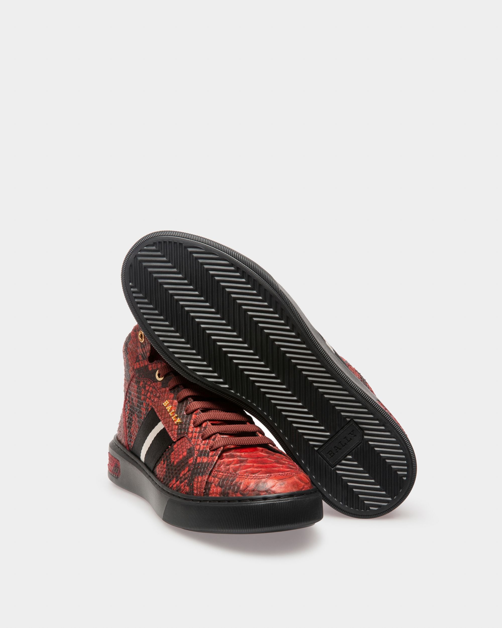 Meson Zapatillas De Piel En Rojo Bally - Hombre - Bally - 04