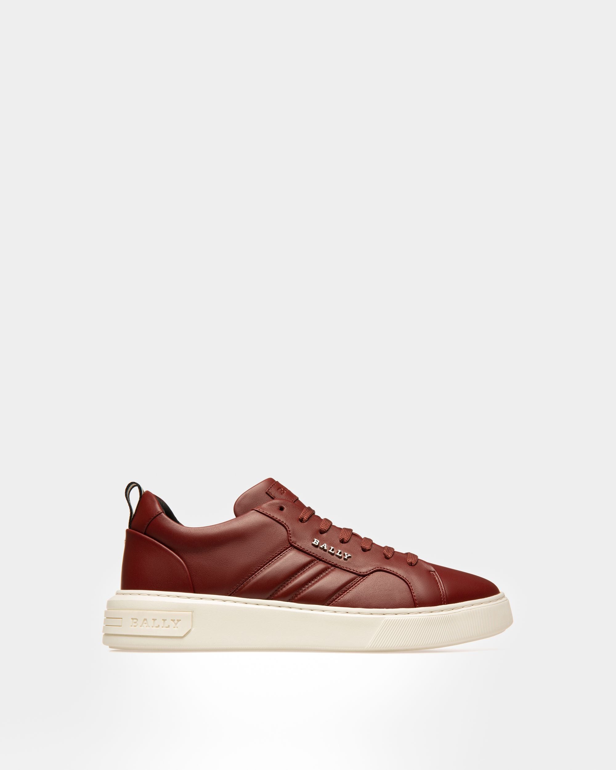 Maxim Leather Sneakers In Heritage Red - Men's - Bally - 01