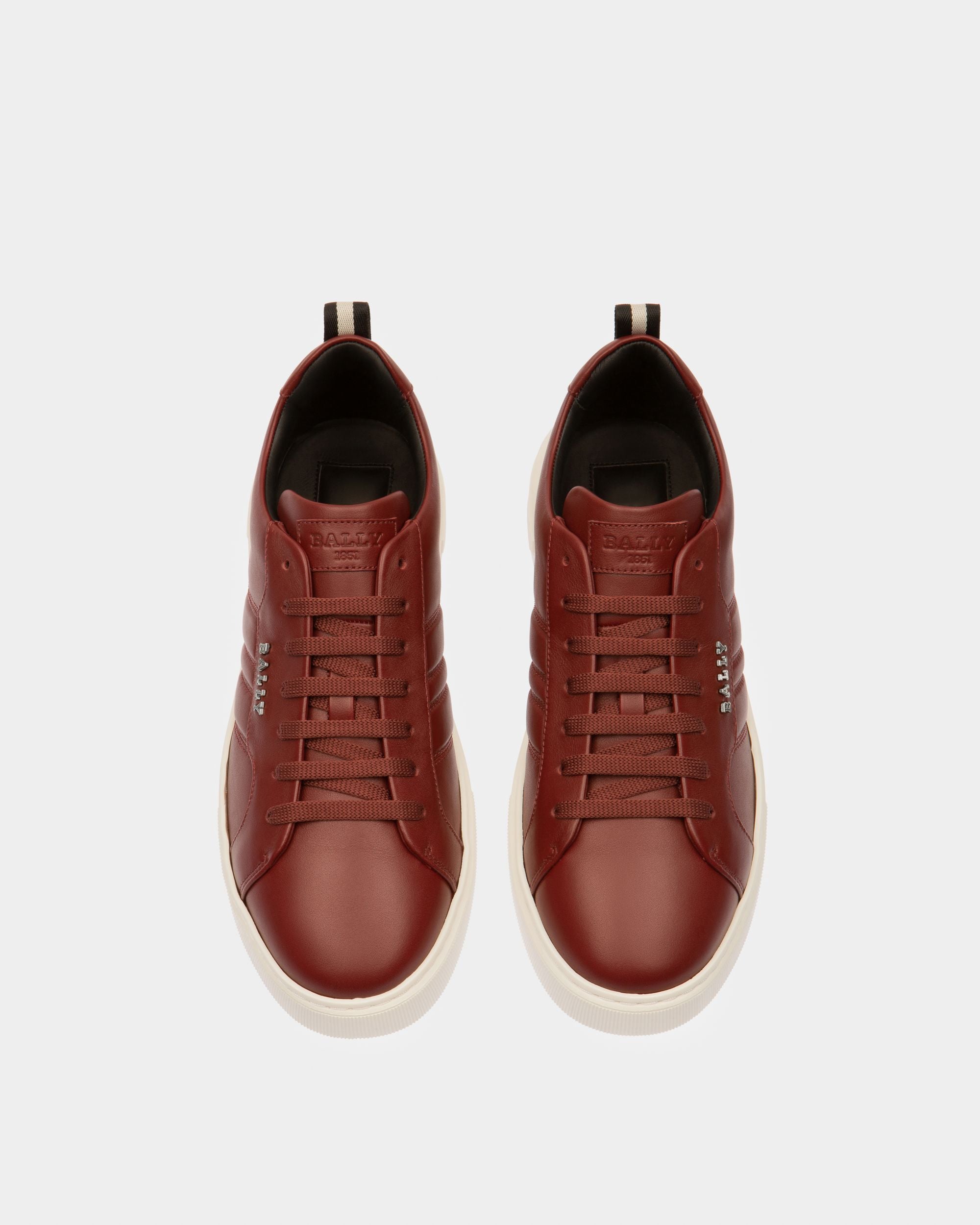 Maxim Leather Sneakers In Heritage Red - Men's - Bally - 02