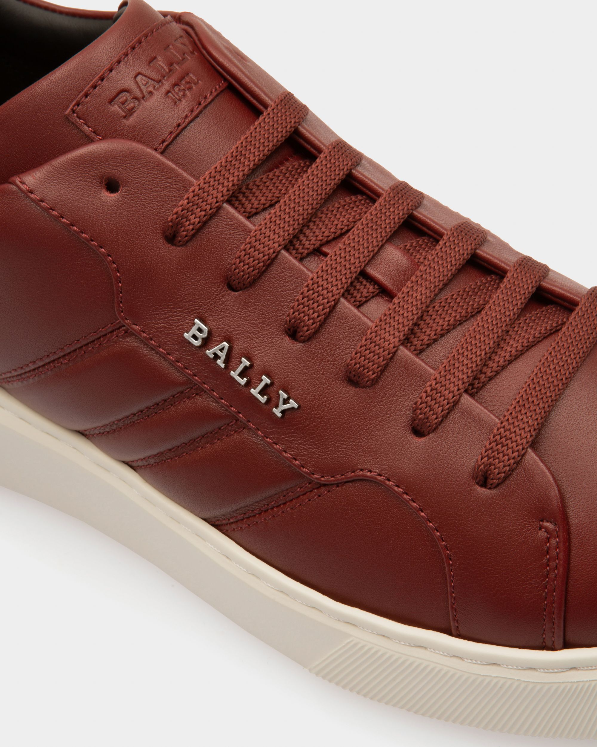 Maxim Leather Sneakers In Heritage Red - Men's - Bally - 05