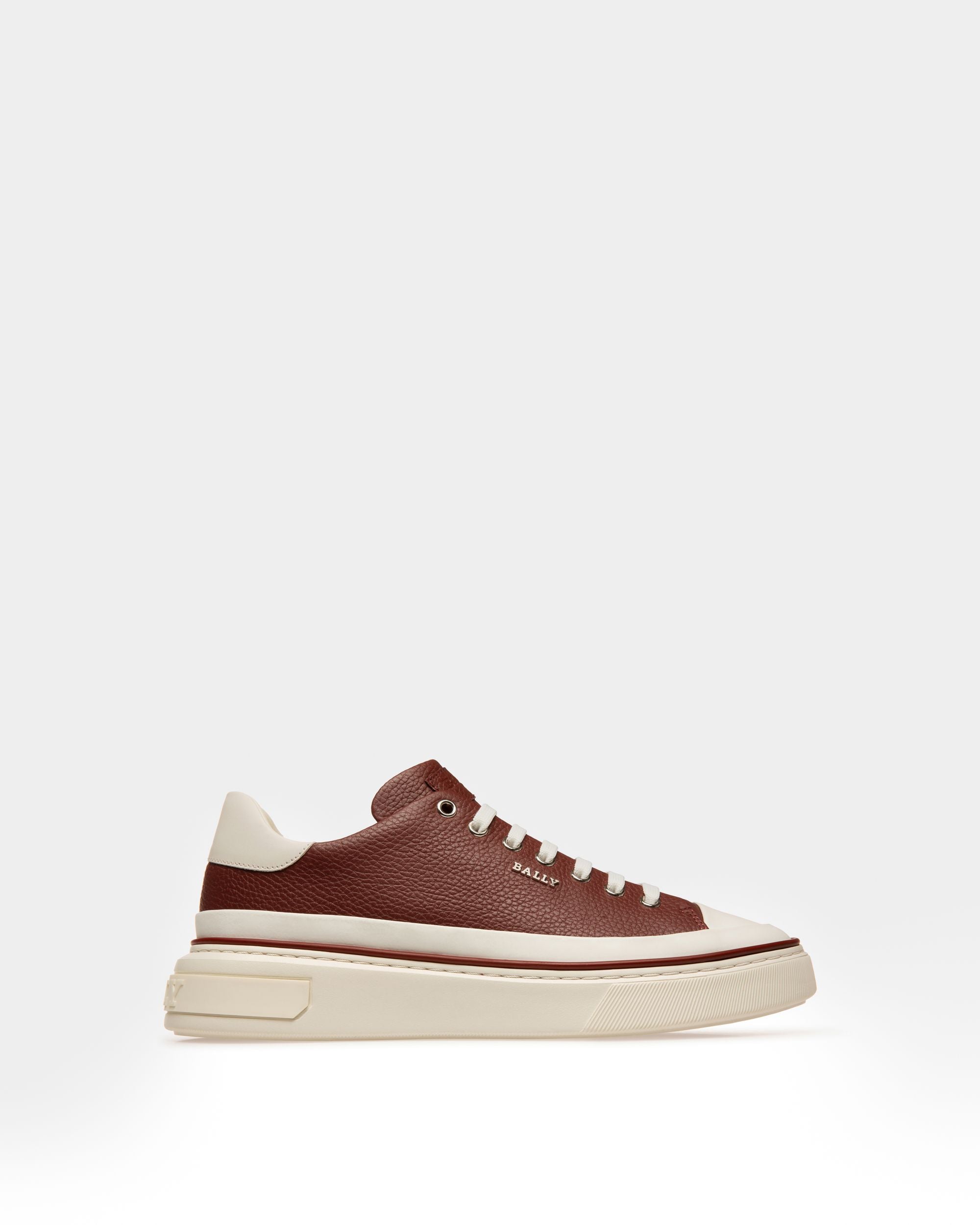 Maily Zapatillas Deportivas En Piel De Color Rojo Heritage Y Blanco - Hombre - Bally - 01