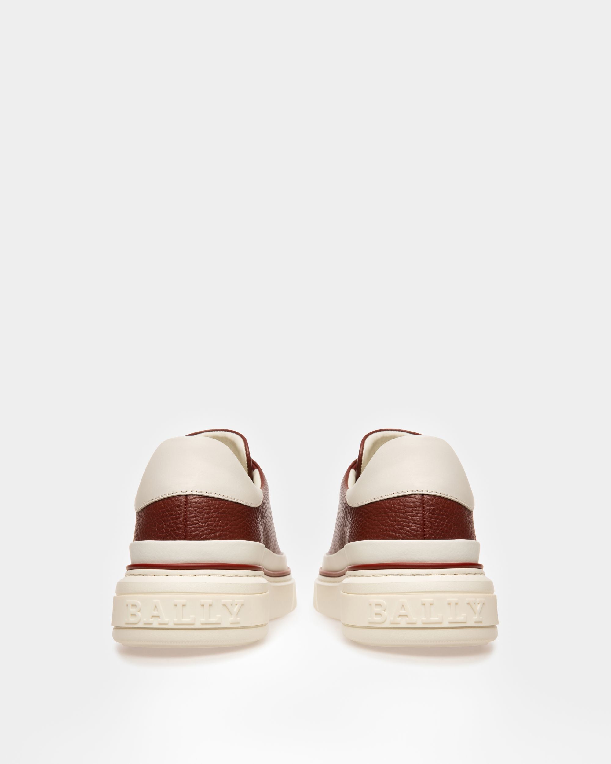Maily Zapatillas Deportivas En Piel De Color Rojo Heritage Y Blanco - Hombre - Bally - 03