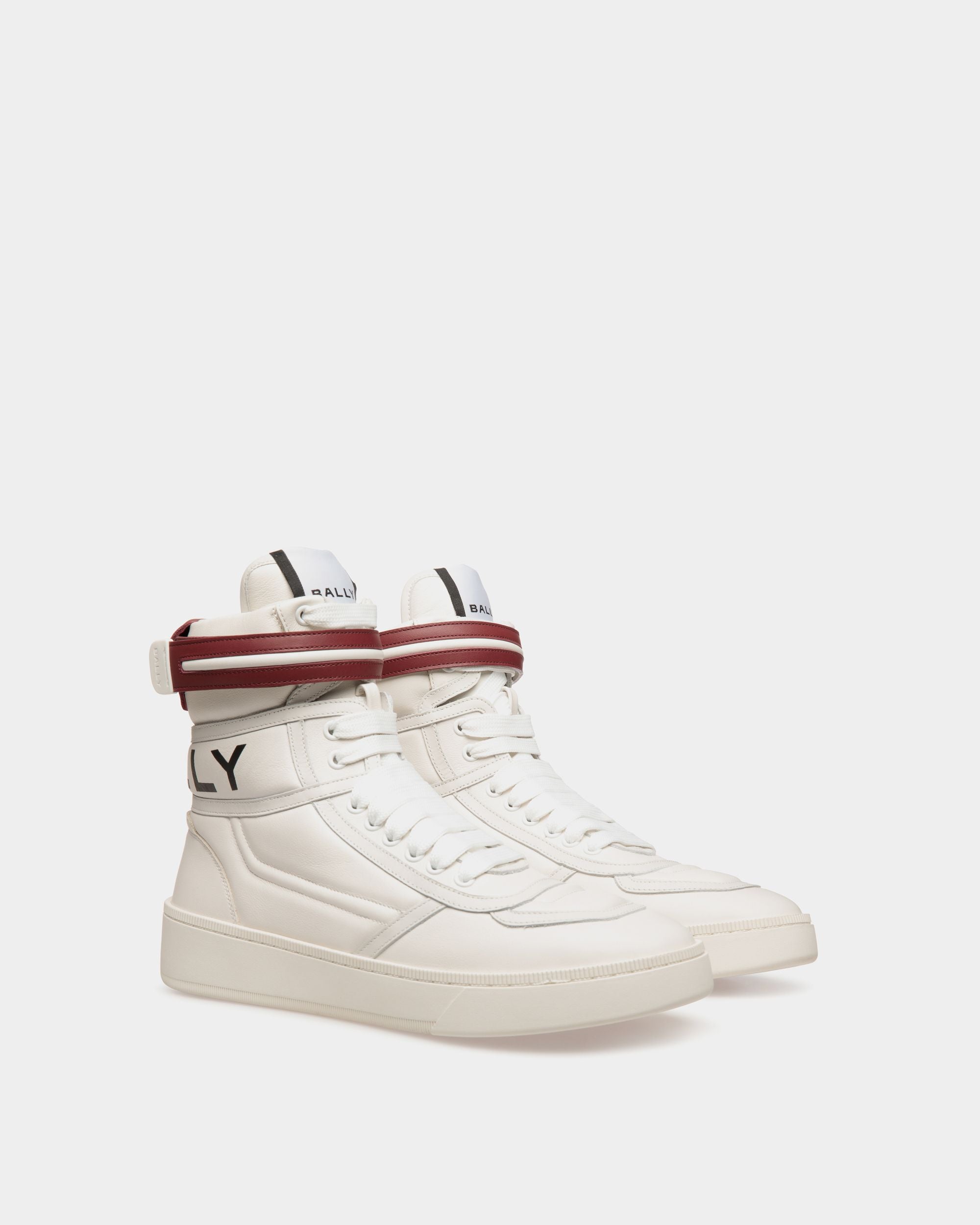 Raise Sneaker In White Leather - Hombre - Bally - 02