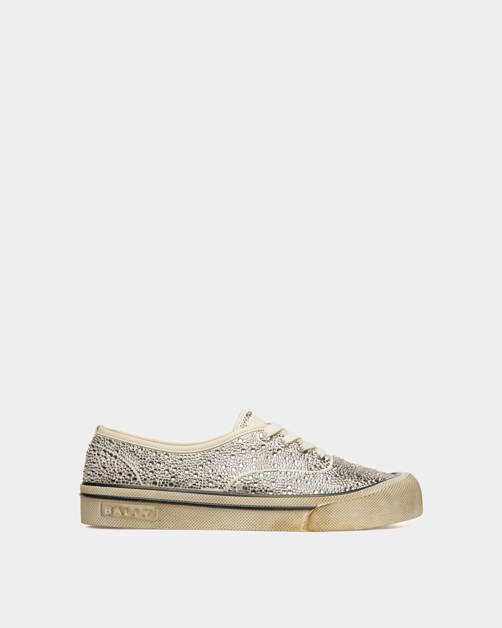 Zapatillas Lawren De Piel Y Strass Color Hueso - Hombre - Bally - 01
