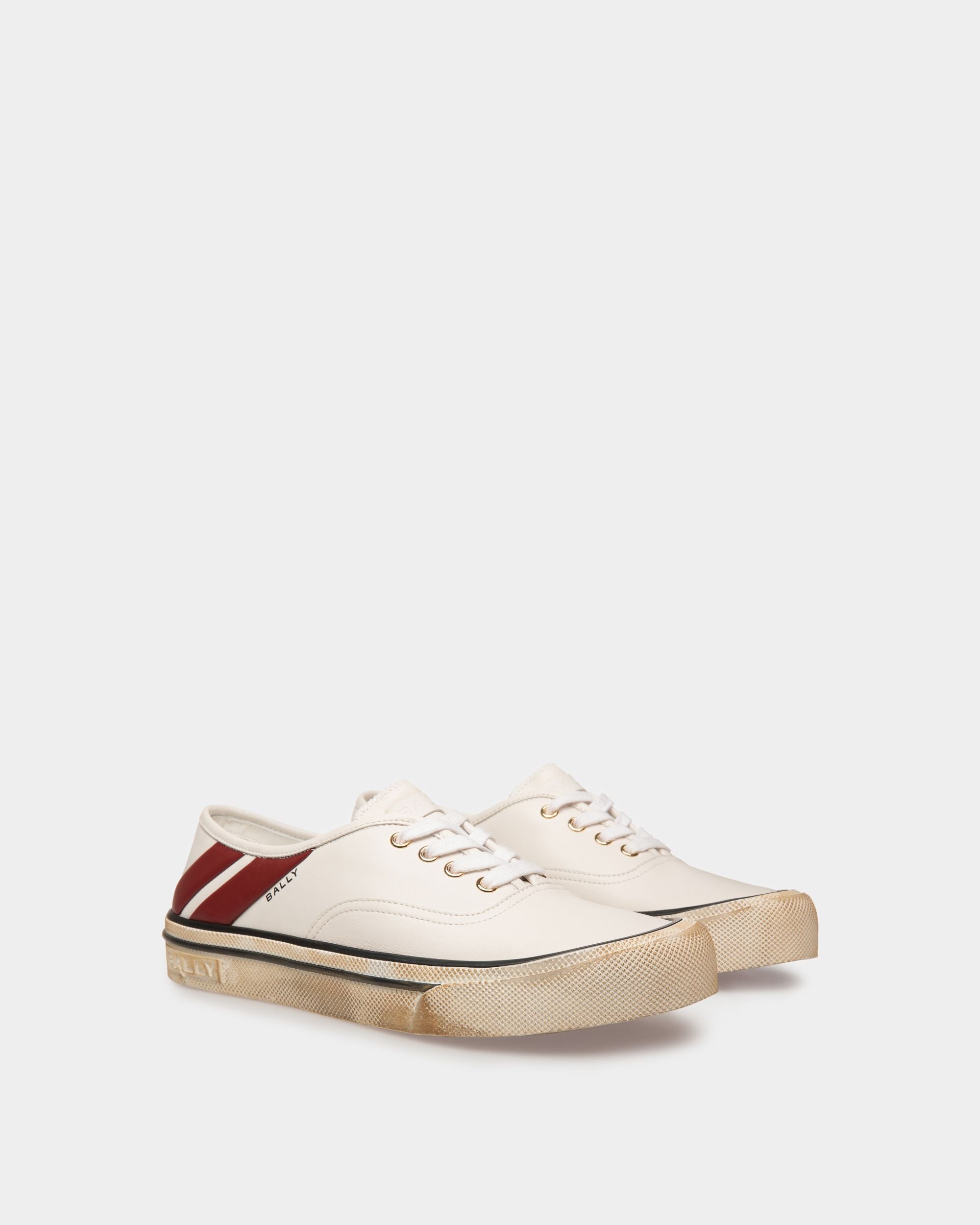 Santa Ana Sneaker In White Leather - Hombre - Bally - 02