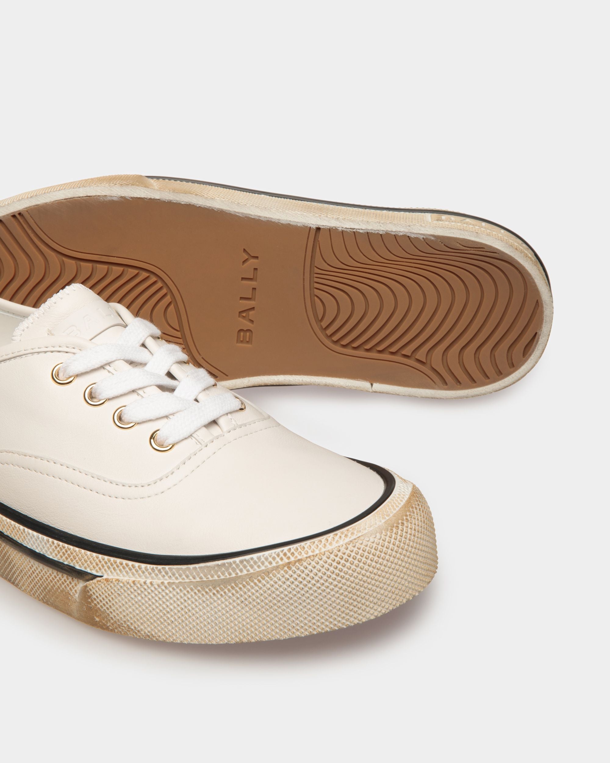 Santa Ana Sneaker In White Leather - Hombre - Bally - 04