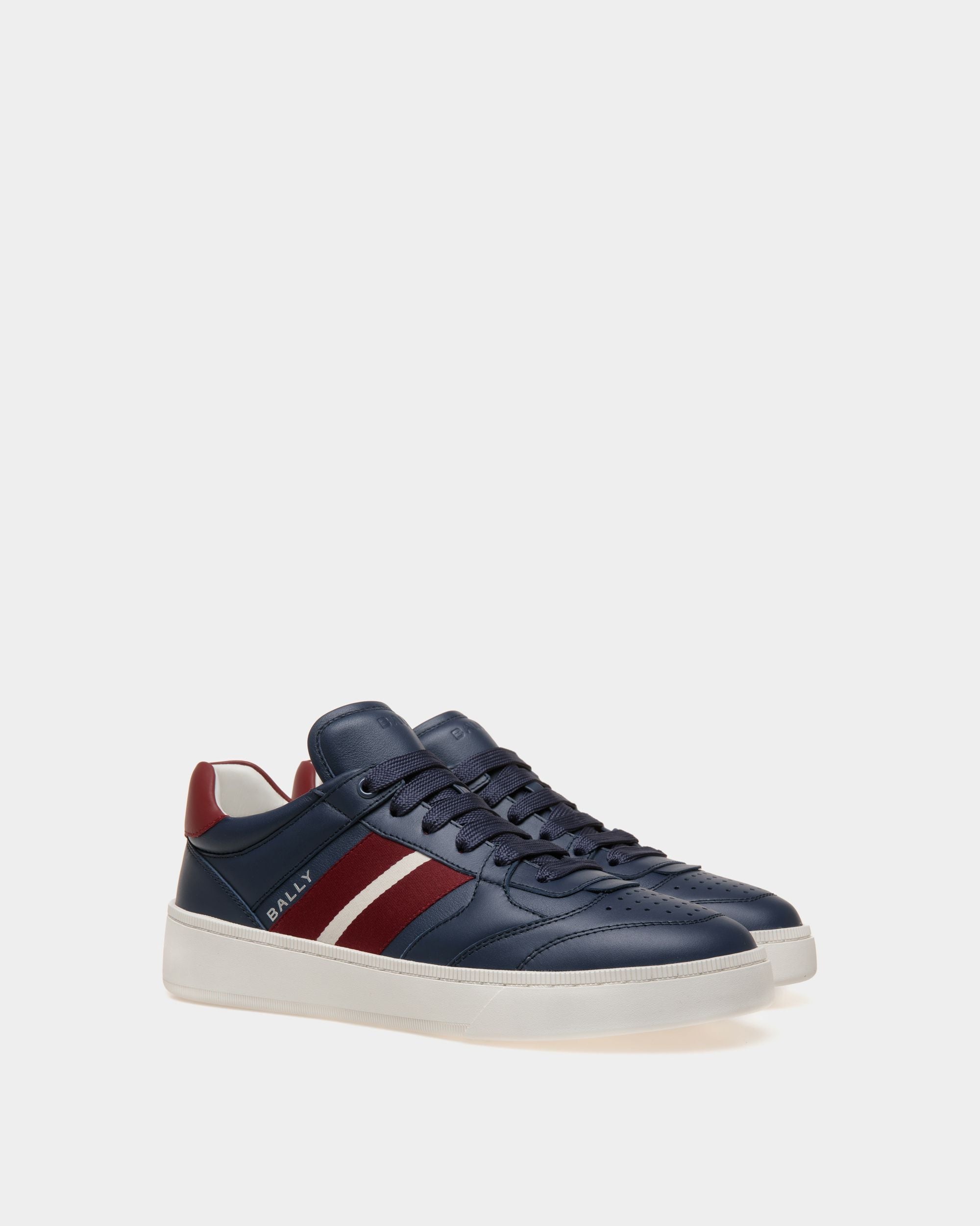 Raise Sneaker in Blue Leather - Men's - Bally - 02