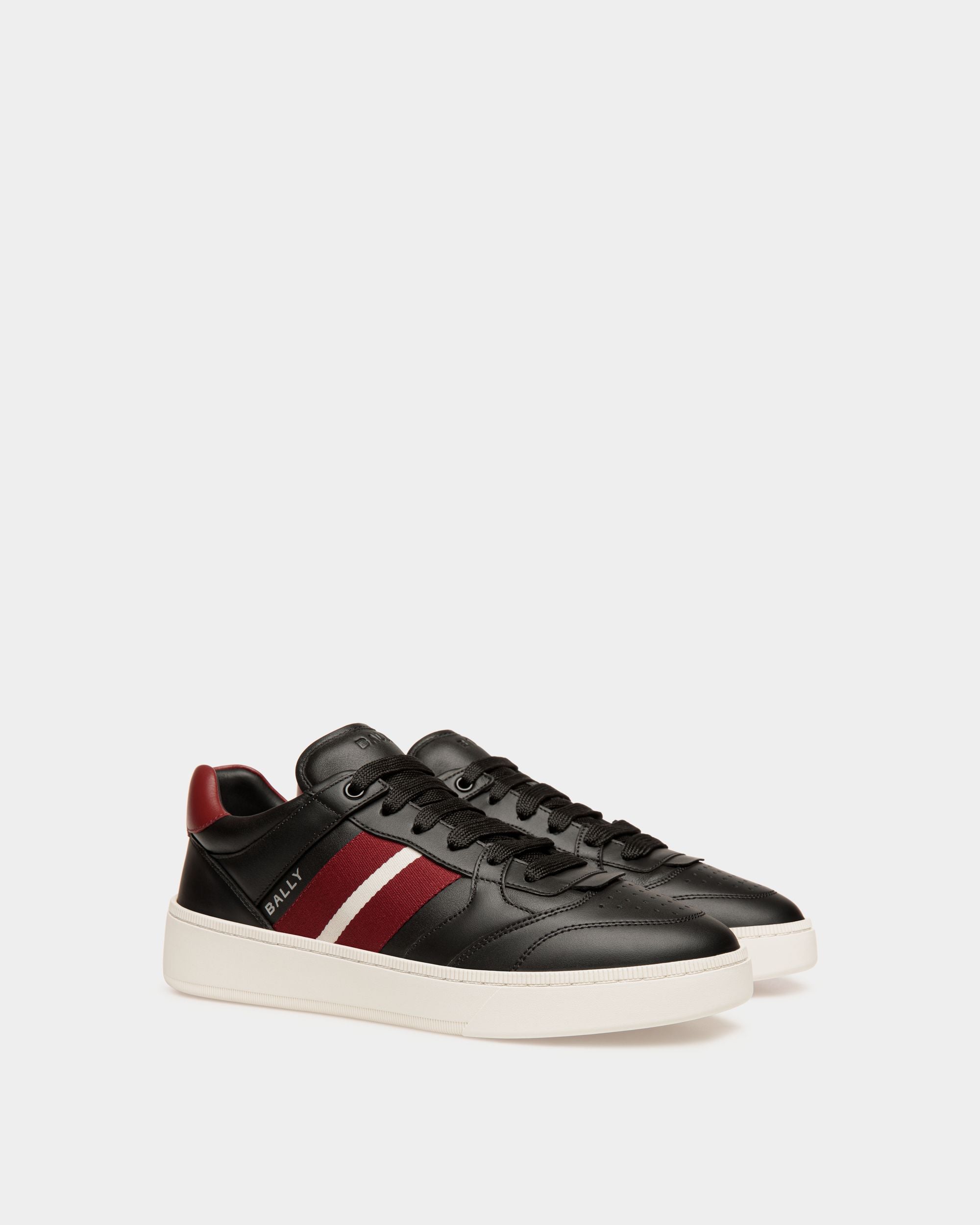 Raise Sneaker In Black Leather - Hombre - Bally - 02