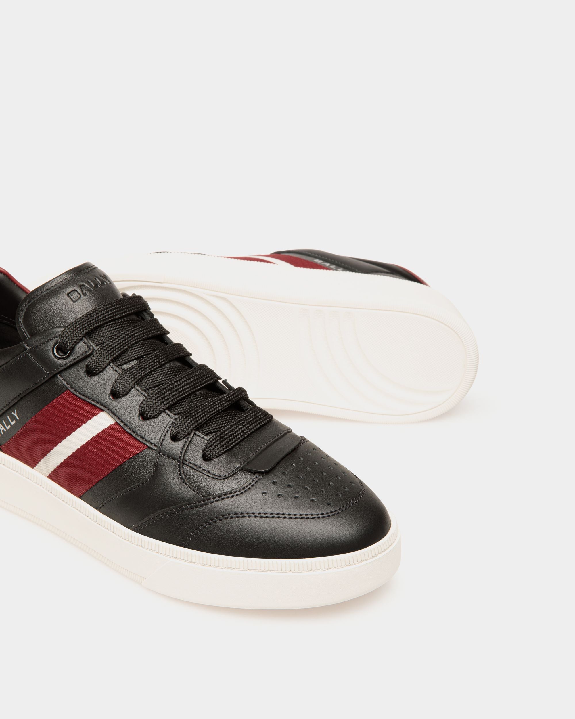 Raise Sneaker In Black Leather - Hombre - Bally - 04