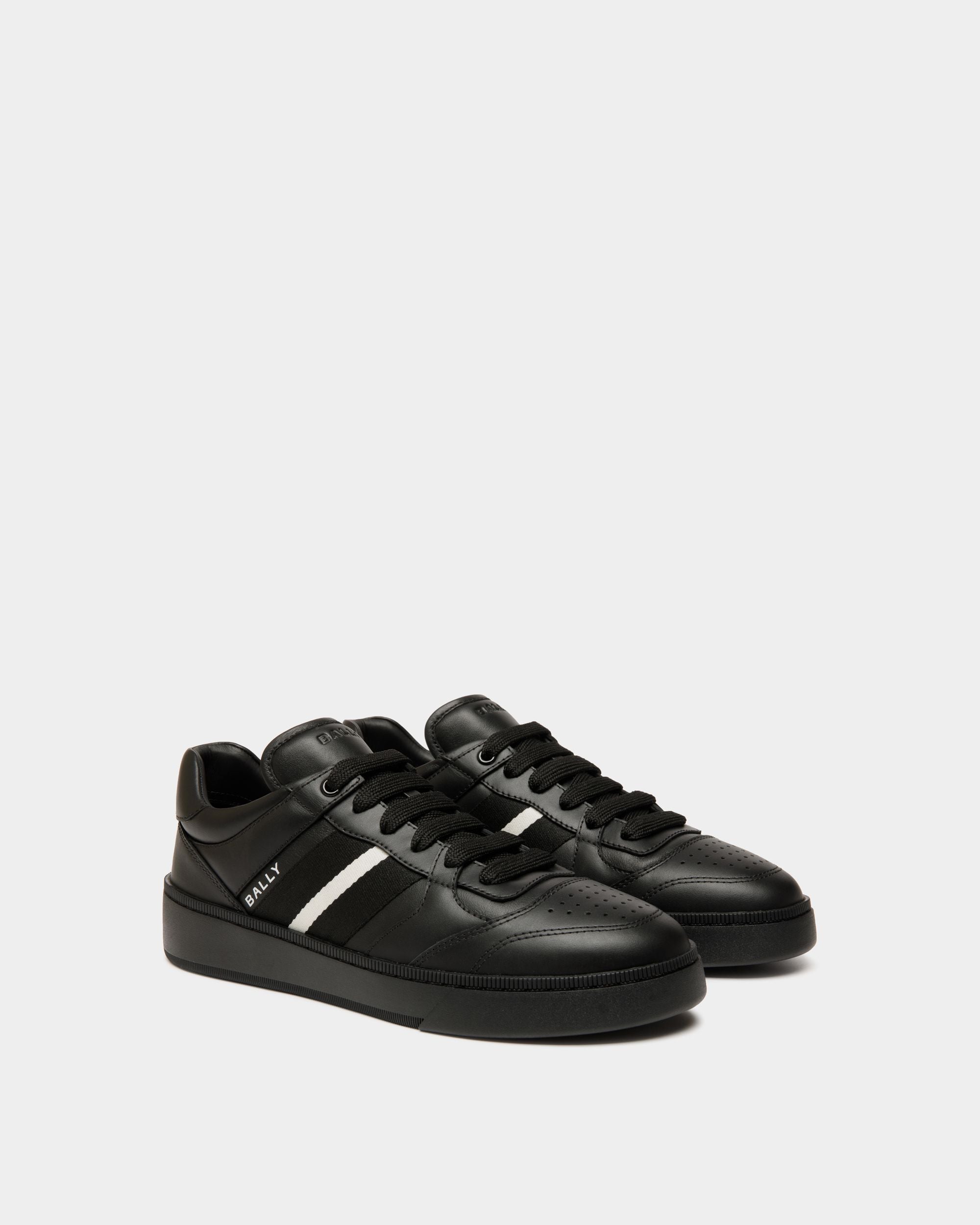 Raise Sneaker in Black Leather - Men's - Bally - 02