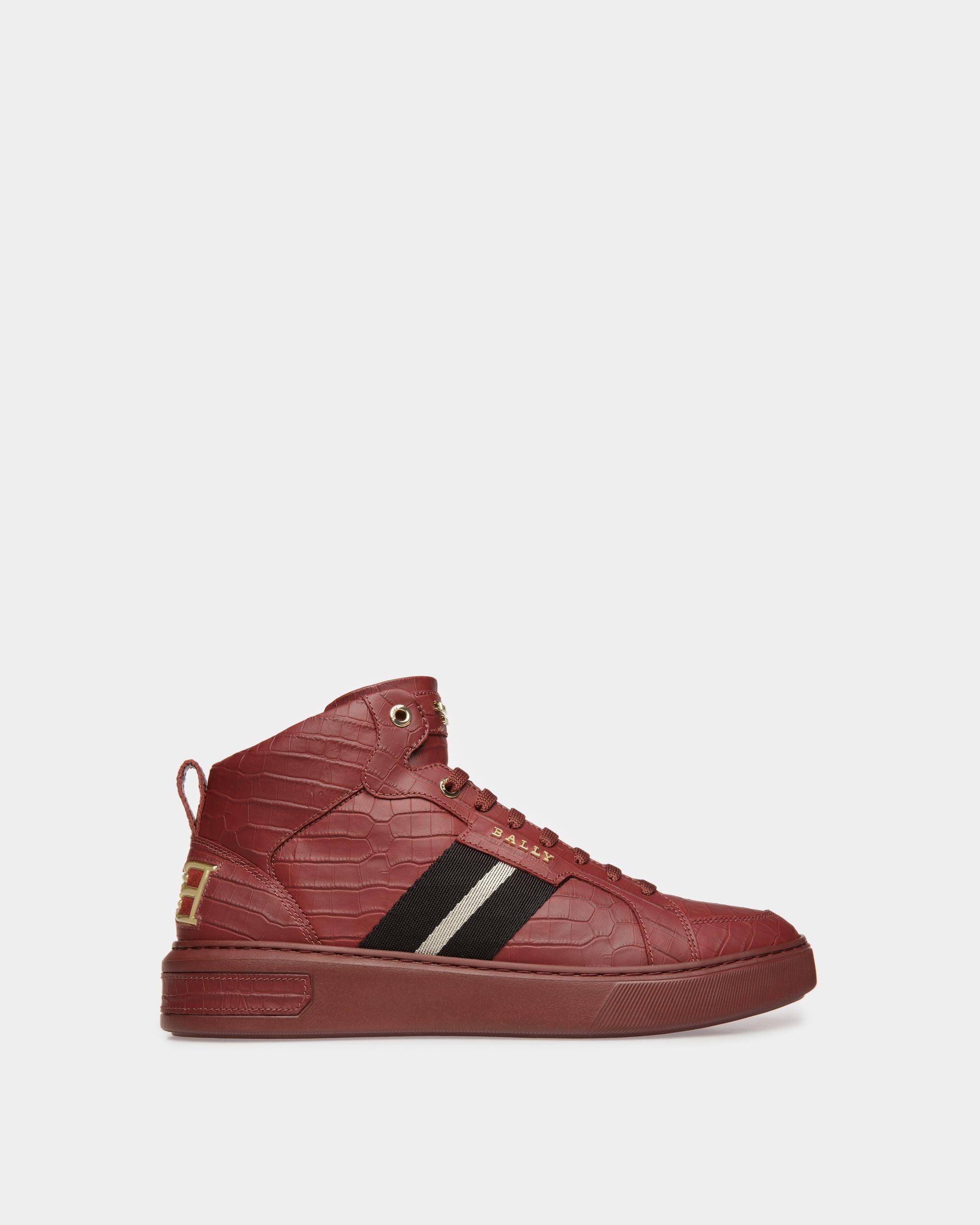 Meson Leather Sneakers In Heritage Red - Men's - Bally - 01