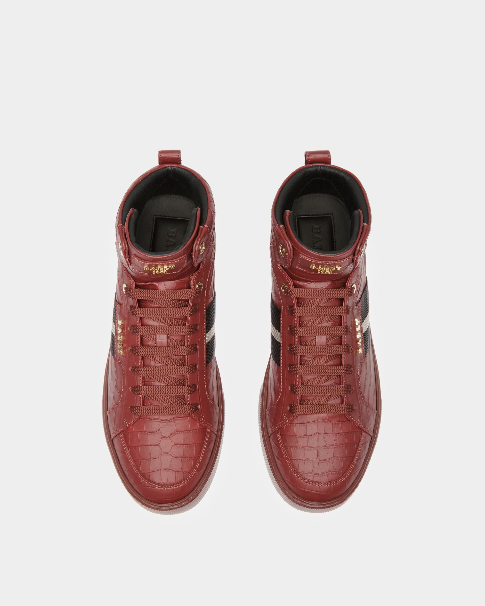 Meson Leather Sneakers In Heritage Red - Men's - Bally - 02
