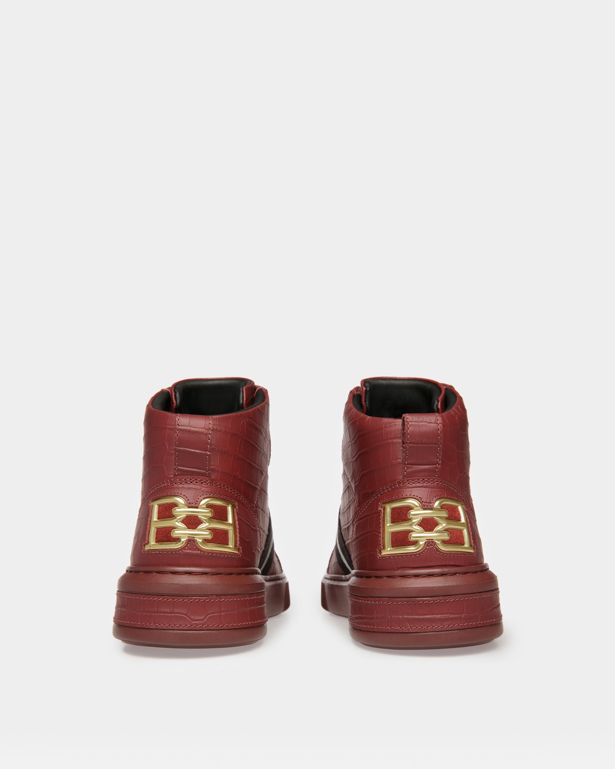 Meson Leather Sneakers In Heritage Red - Men's - Bally - 03