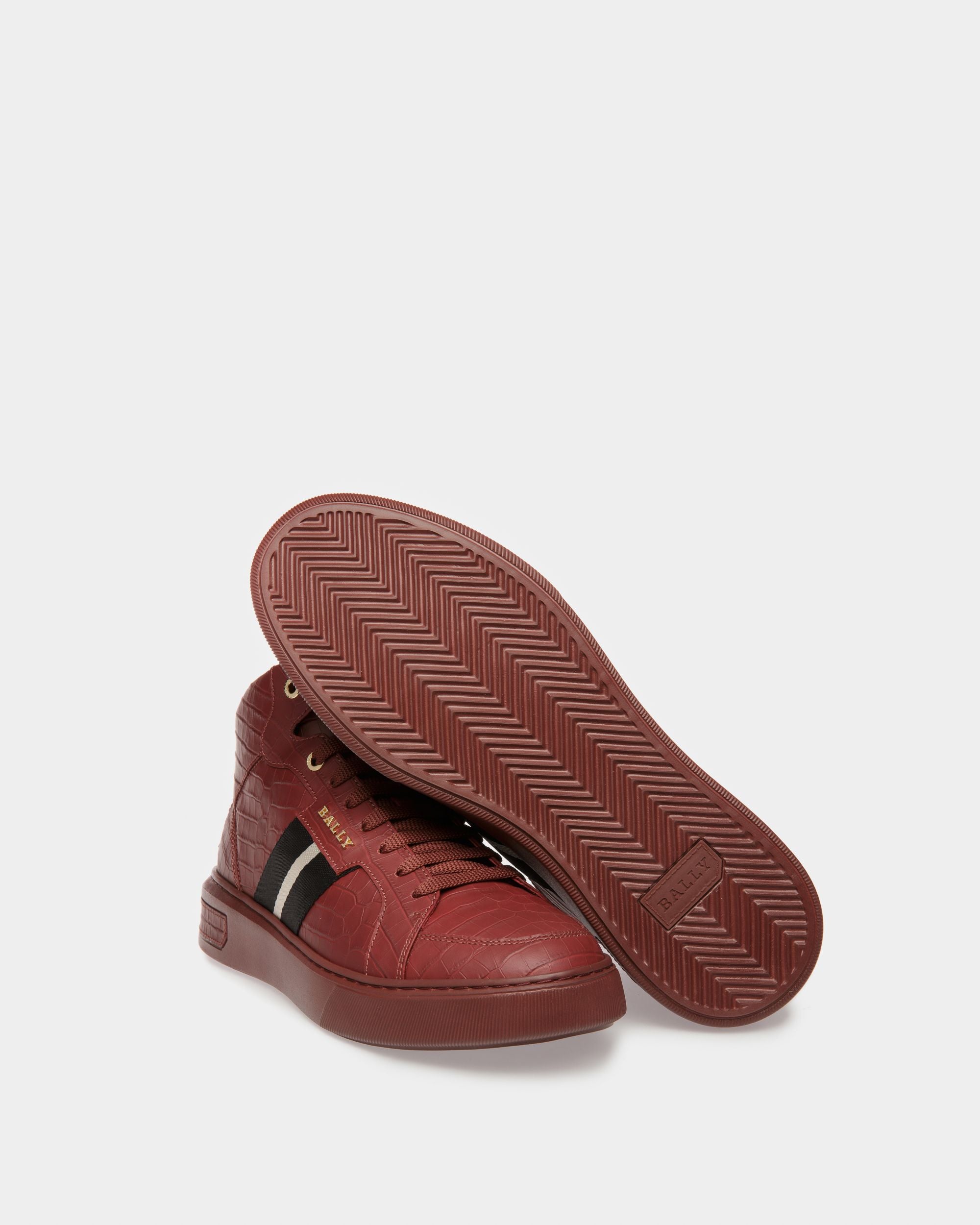 Meson Leather Sneakers In Heritage Red - Men's - Bally - 04
