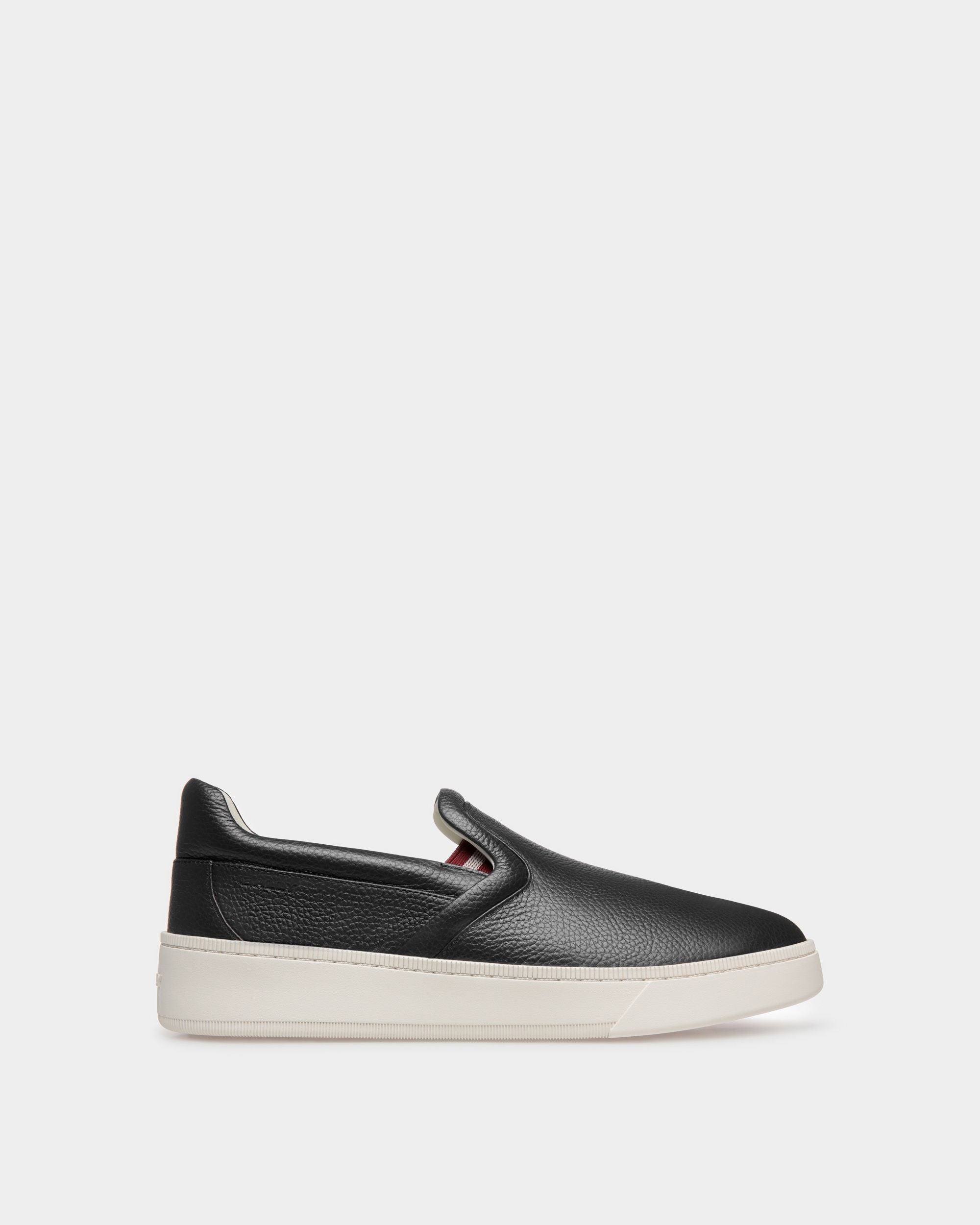 Zapatillas Sin Cordones Raise De Piel Granulada Negra - Hombre - Bally - 01