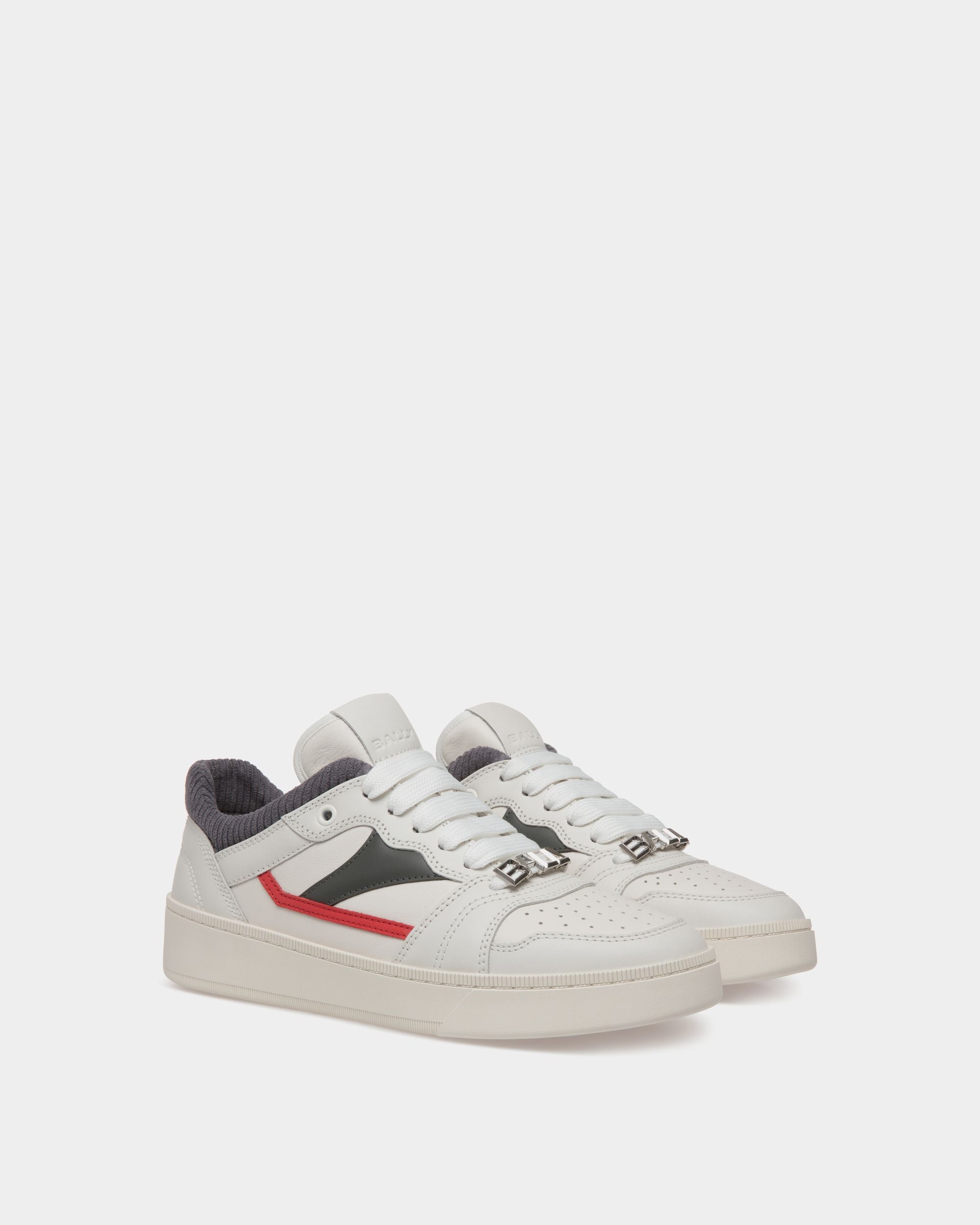 Raise Sneaker In White Leather - Men's - Bally - 02