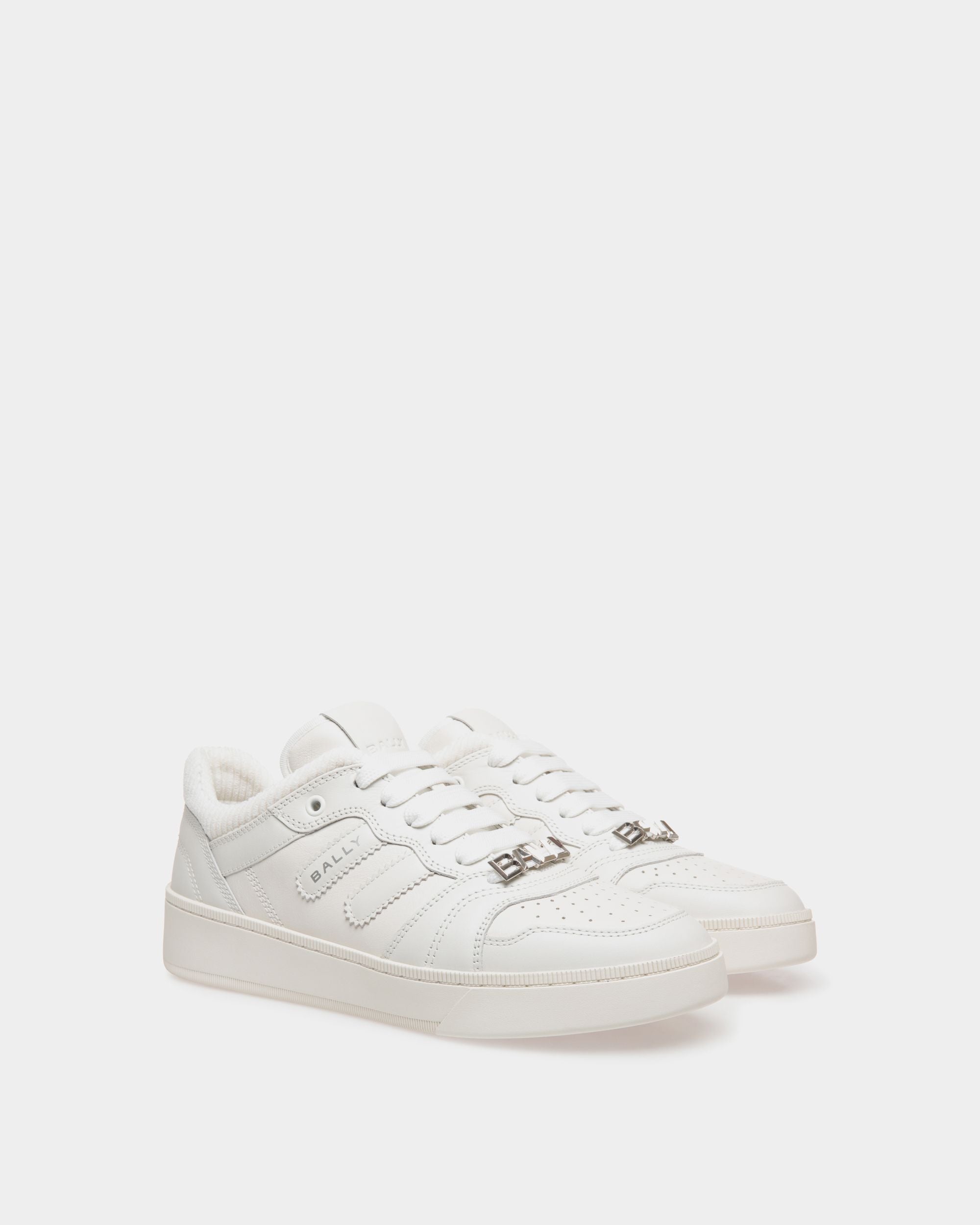 Raise Sneaker In White Leather - Men's - Bally - 02