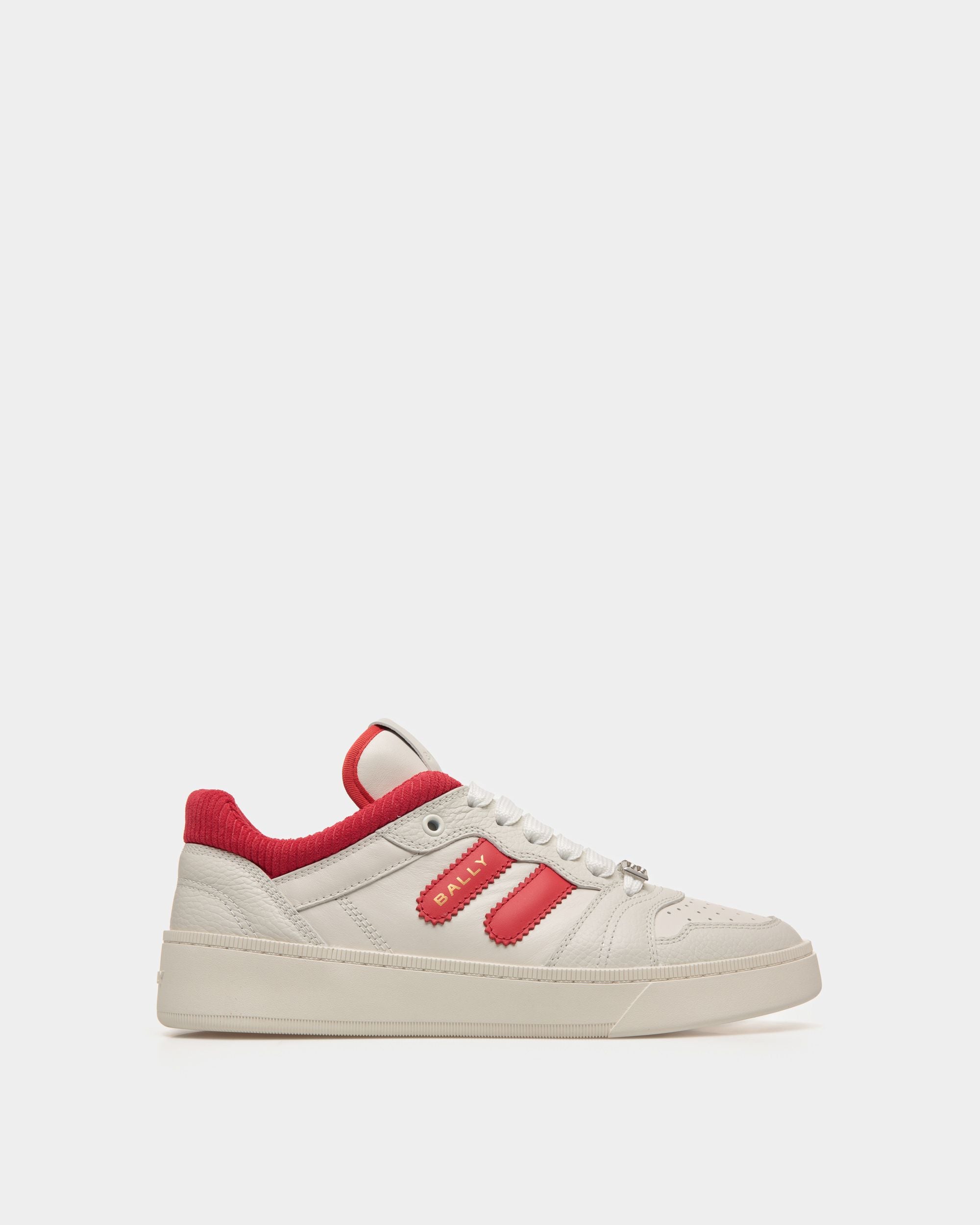 Raise Sneaker in White Leather - Men's - Bally - 01