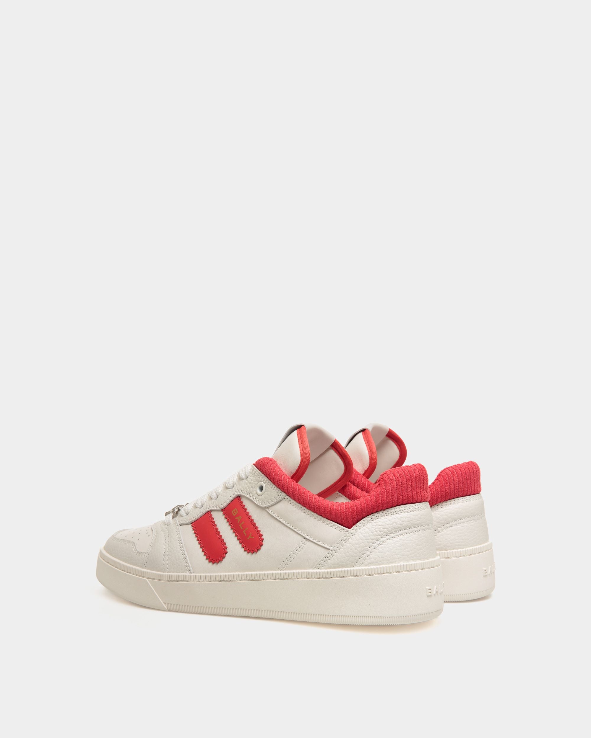 Raise Sneaker in White Leather - Men's - Bally - 03