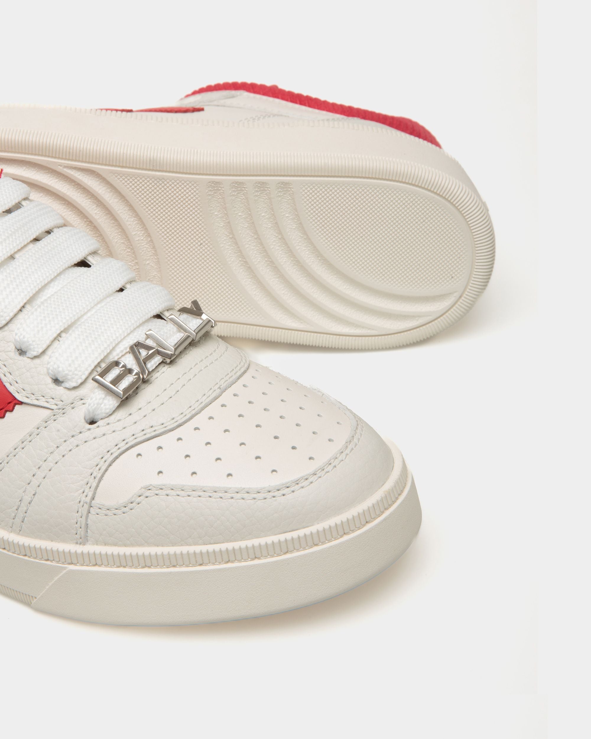 Raise Sneaker in White Leather - Men's - Bally - 04