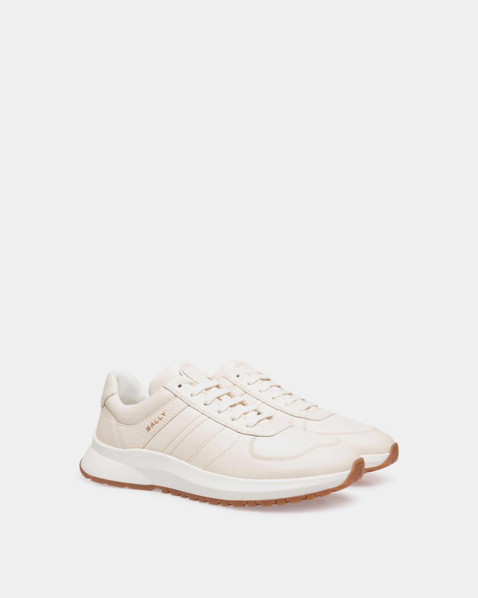 Outline Sneaker In White Leather - Men's - Bally - 02