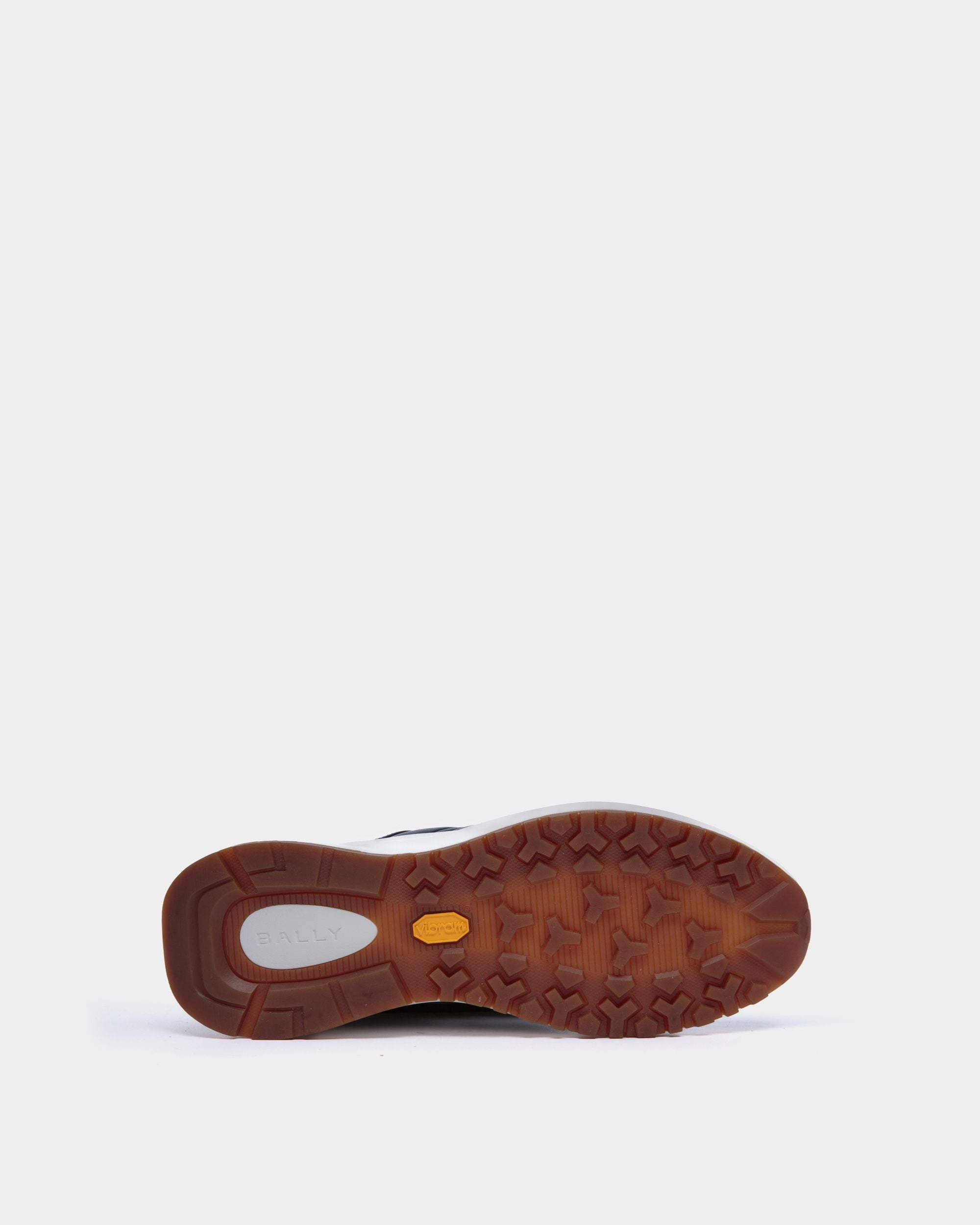 Zapatilla Outline De Piel Granulada En Azul - Hombre - Bally - 04
