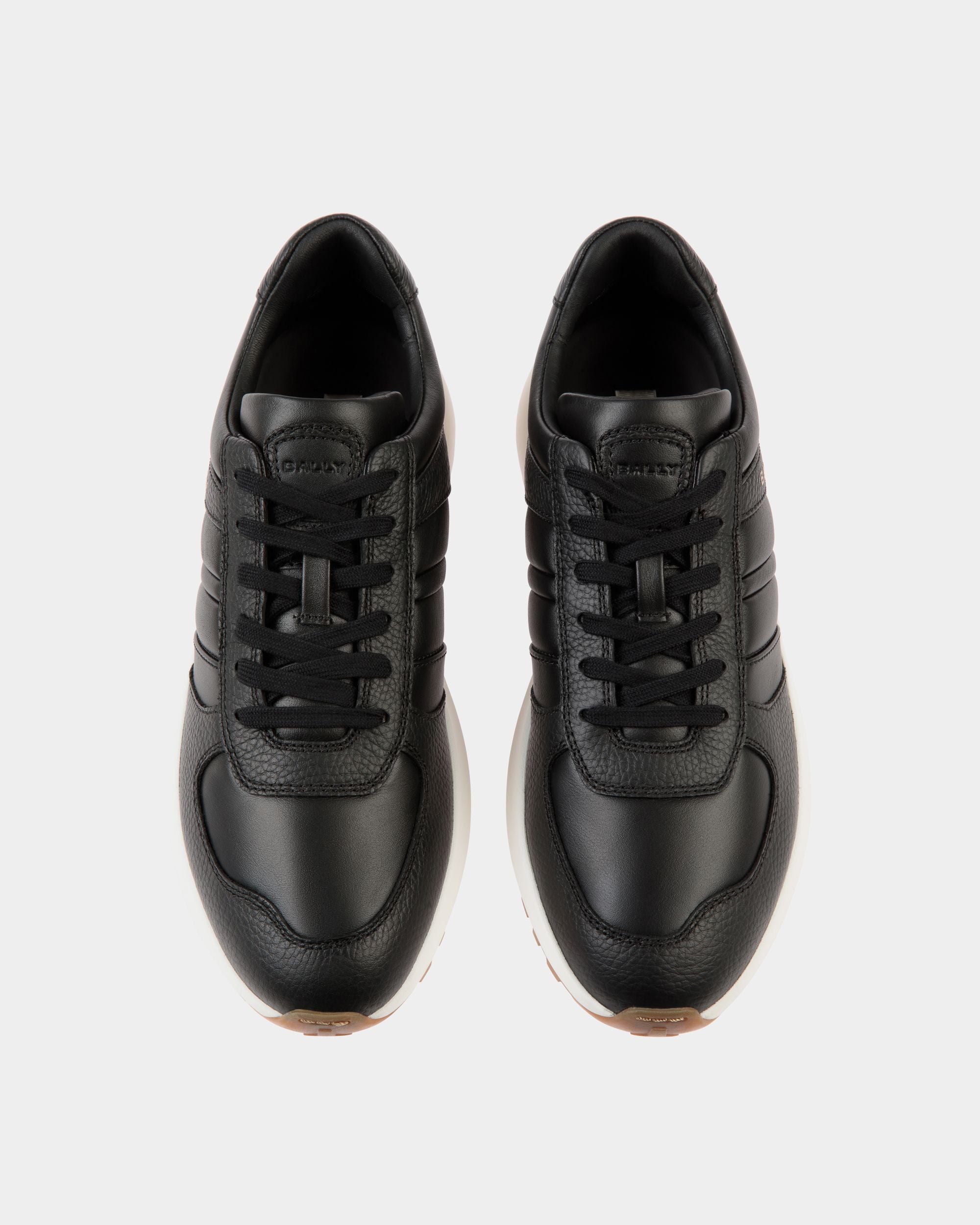 Outline Sneaker In Black Leather - Men's - Bally - 04