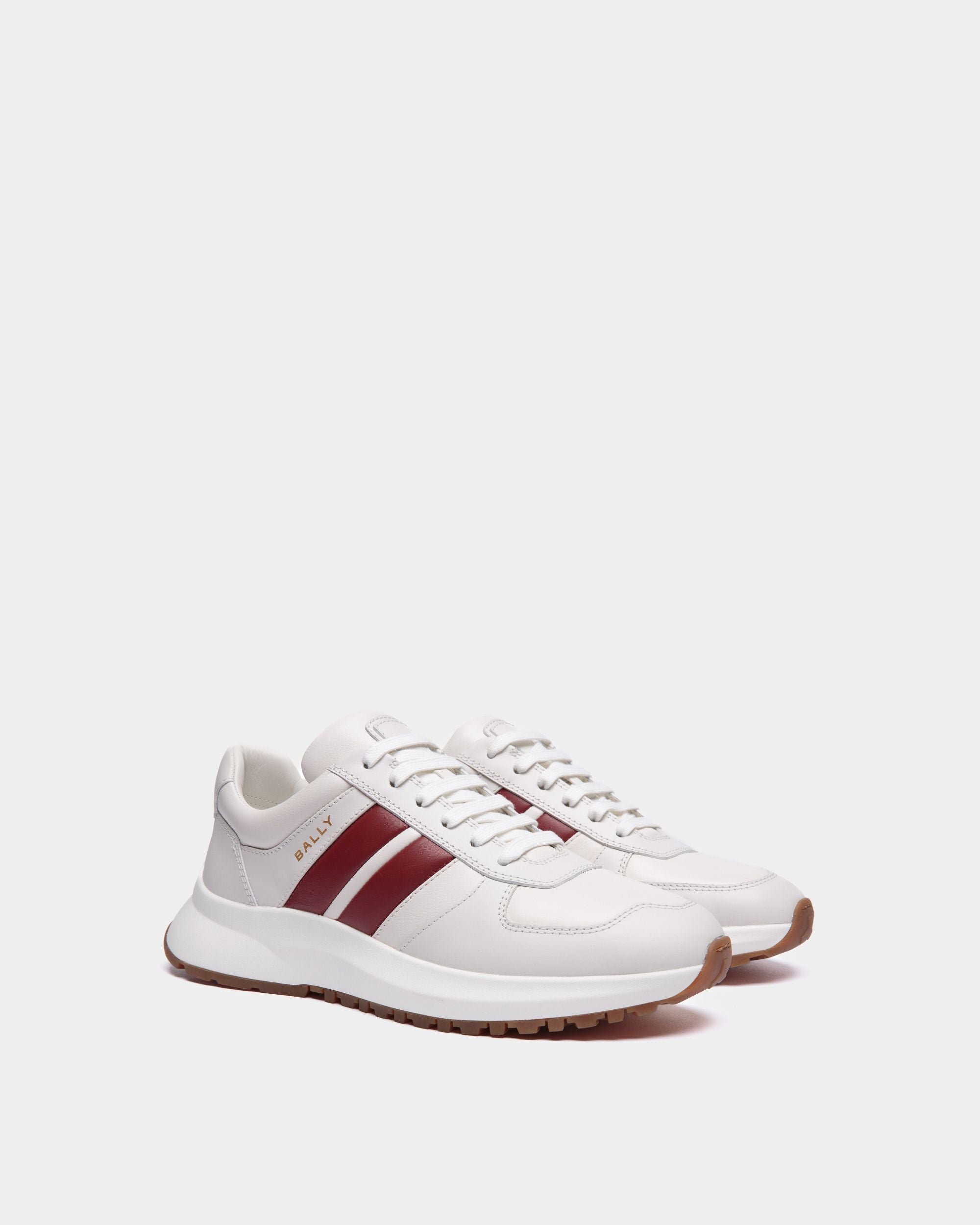 Zapatilla Outline De Piel En Blanco - Hombre - Bally - 03