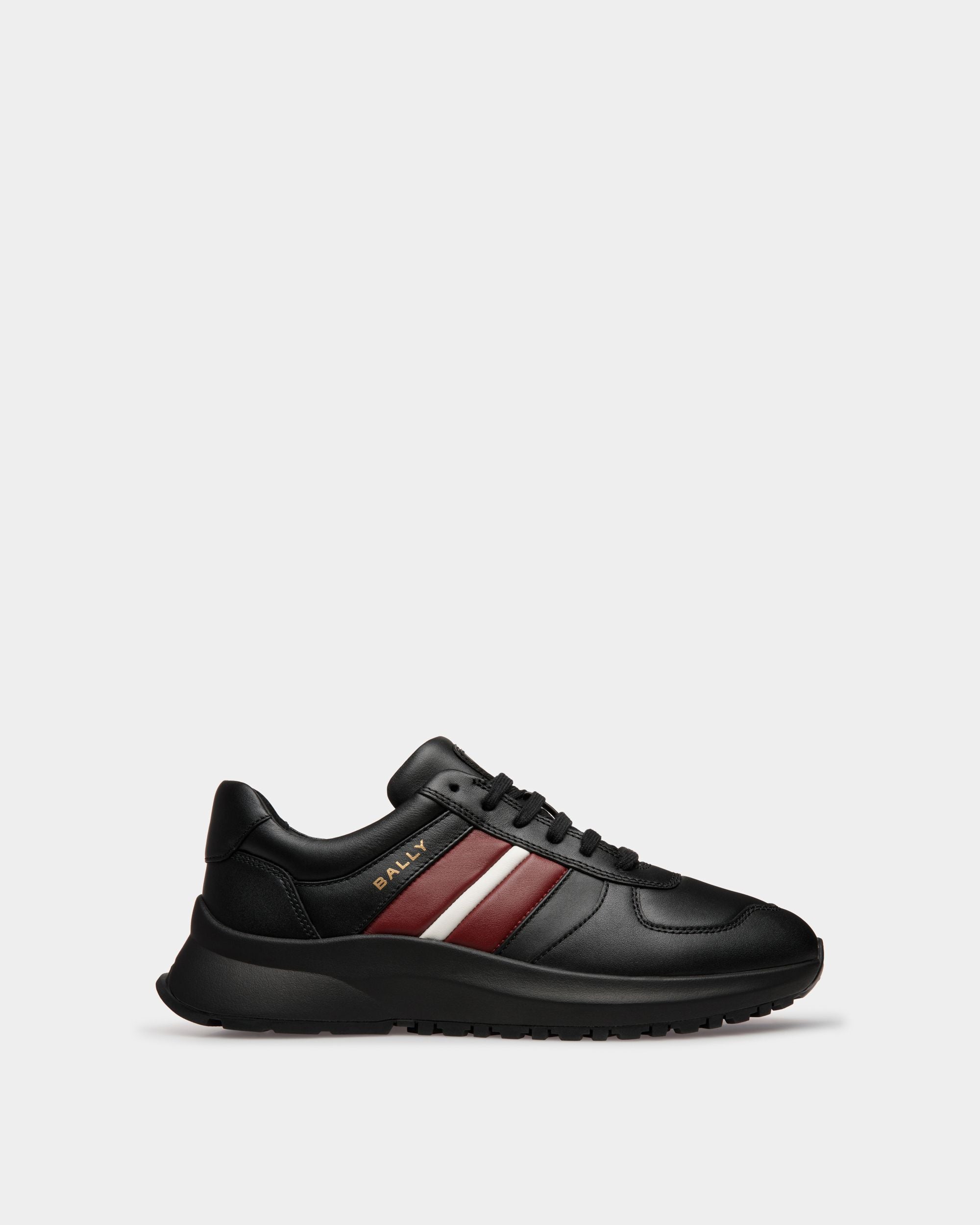 Zapatilla Outline De Piel En Negro - Hombre - Bally - 01