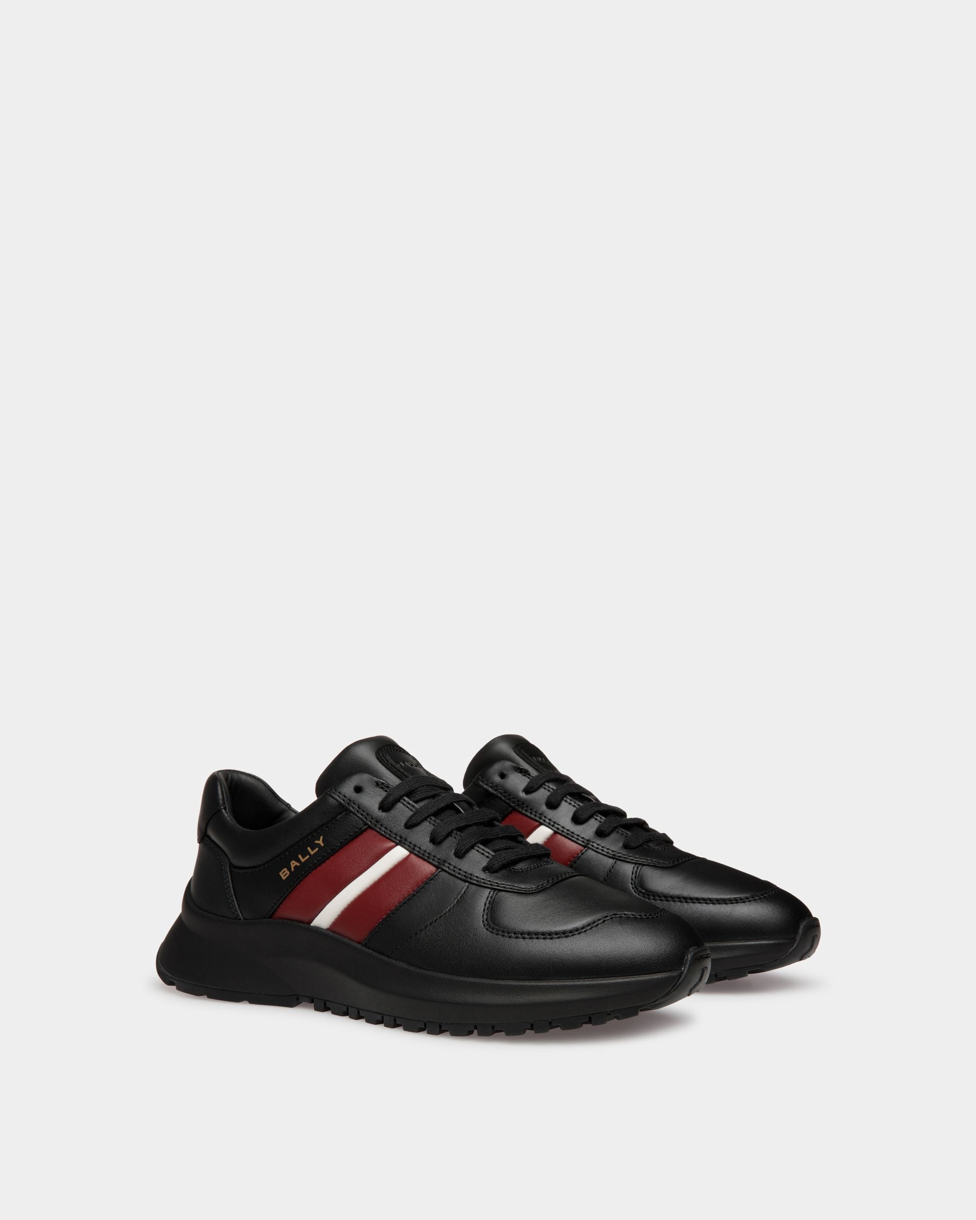 Zapatilla Outline De Piel En Negro - Hombre - Bally - 03
