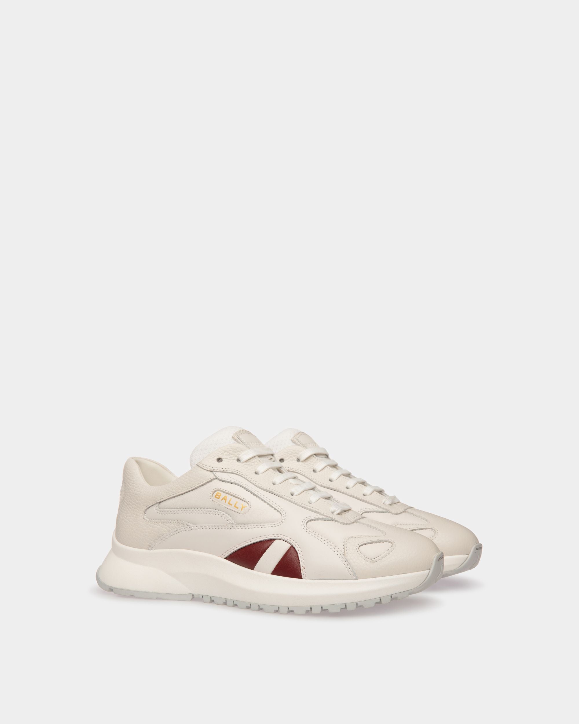 Outline Sneaker In White Leather - Men's - Bally - 03