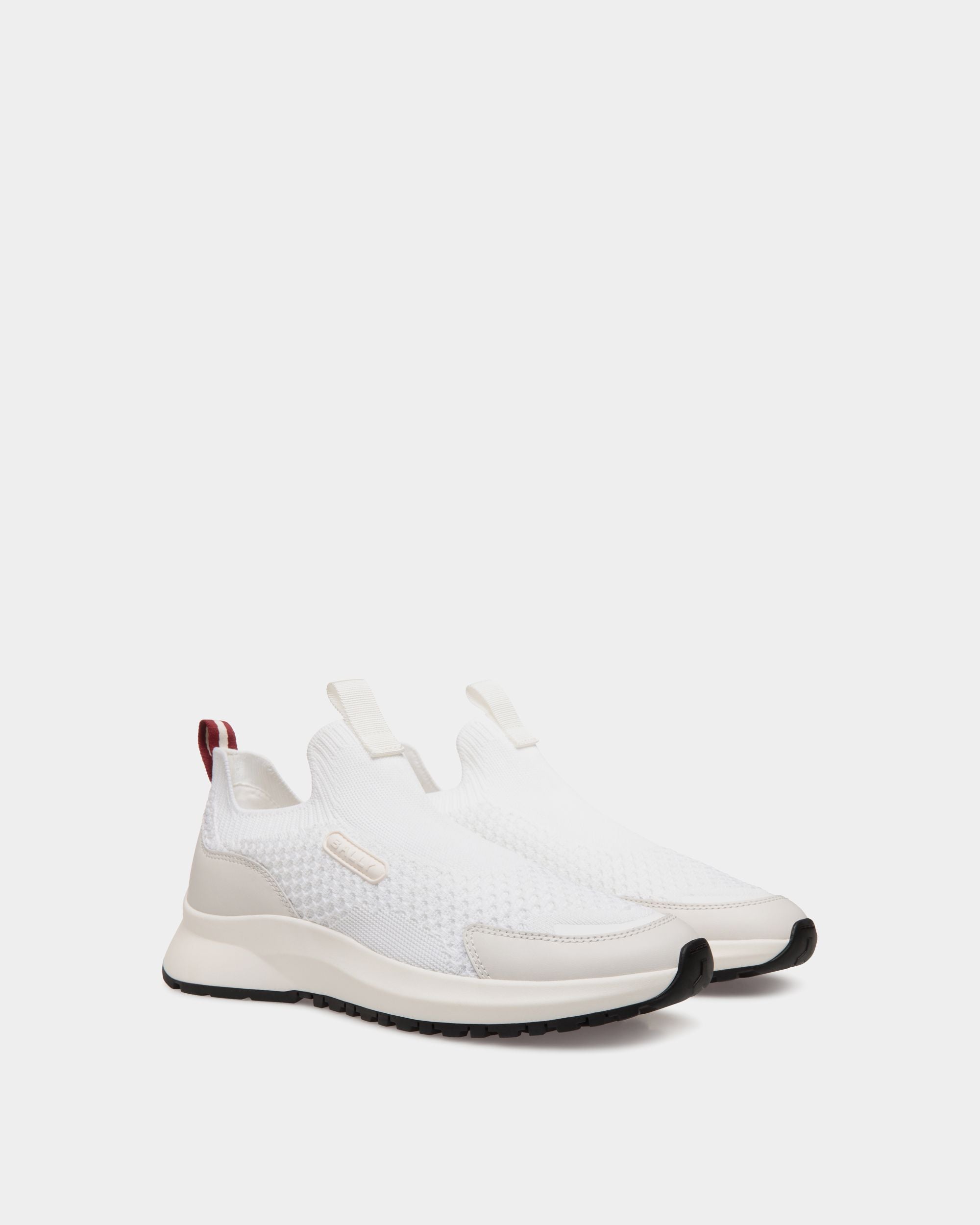 Outline Sneaker In White Knit - Men's - Bally - 02