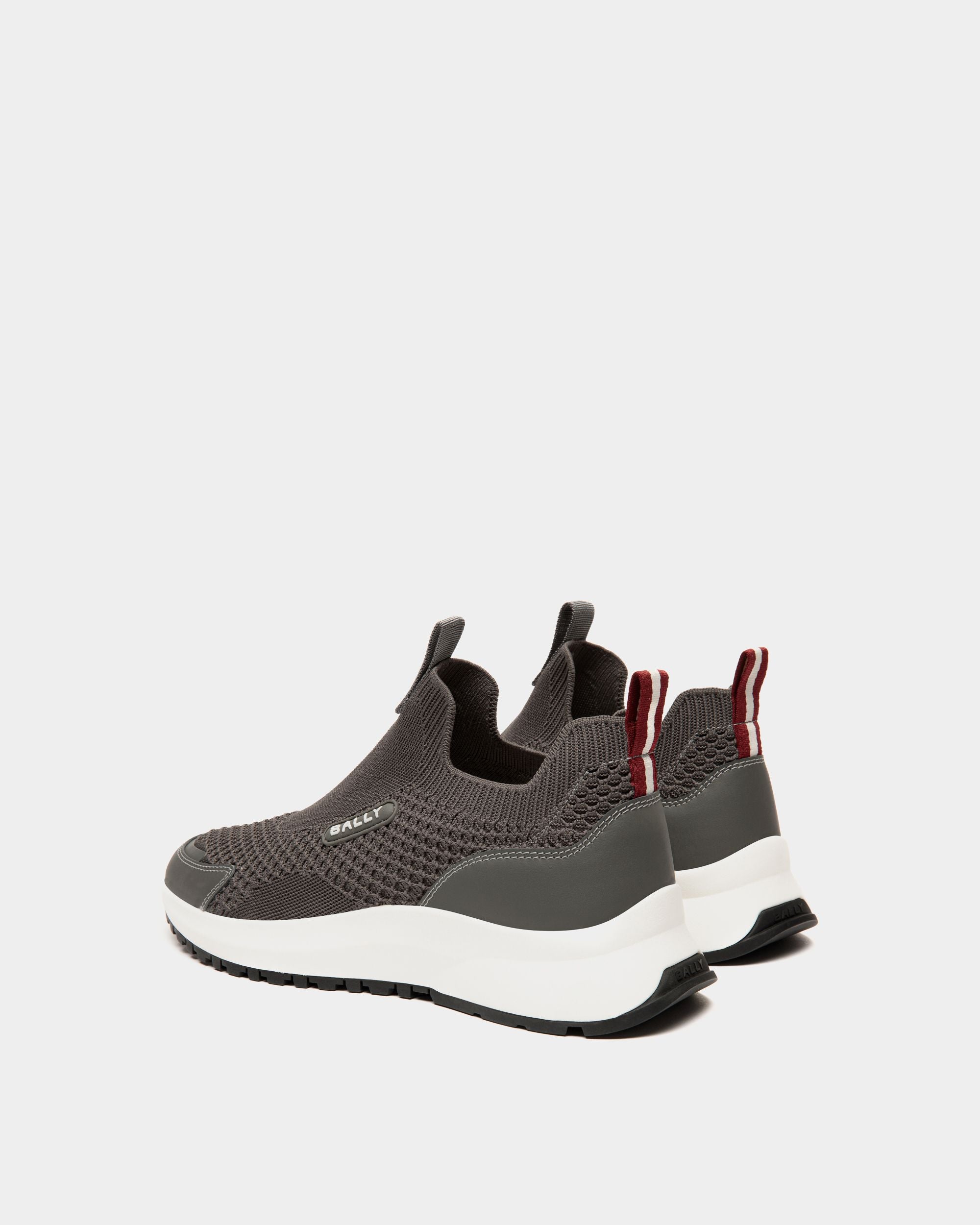 Outline Sneaker In Grey Knit Fabric - Hombre - Bally - 03
