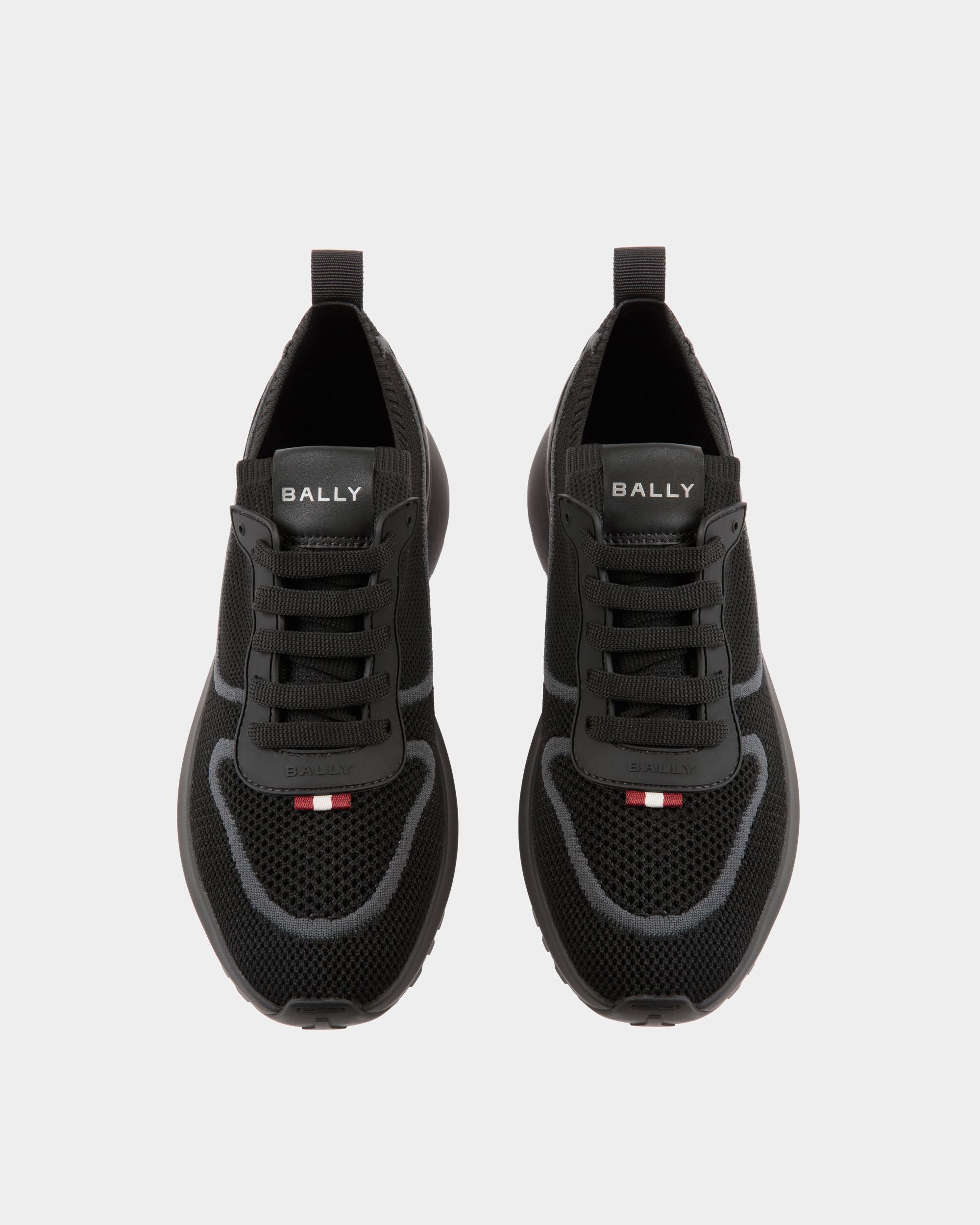 Outline Sneaker In Black Knit - Men's - Bally - 04