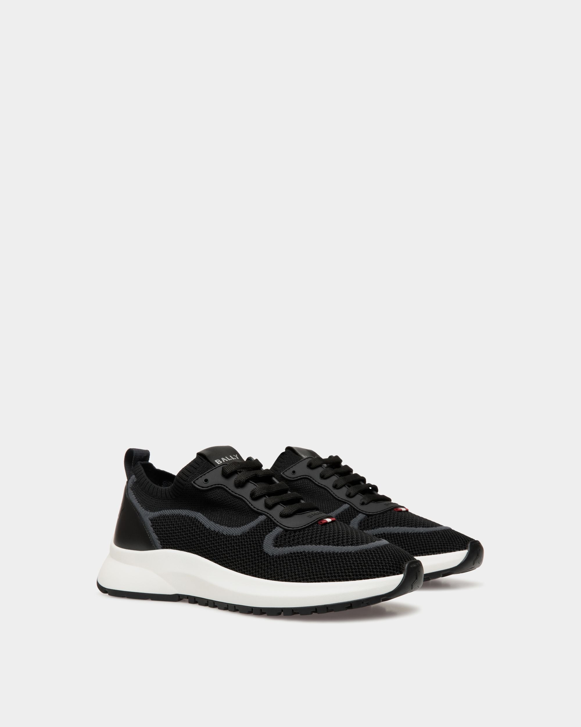 Outline Sneaker in Black Knit - Men's - Bally - 02
