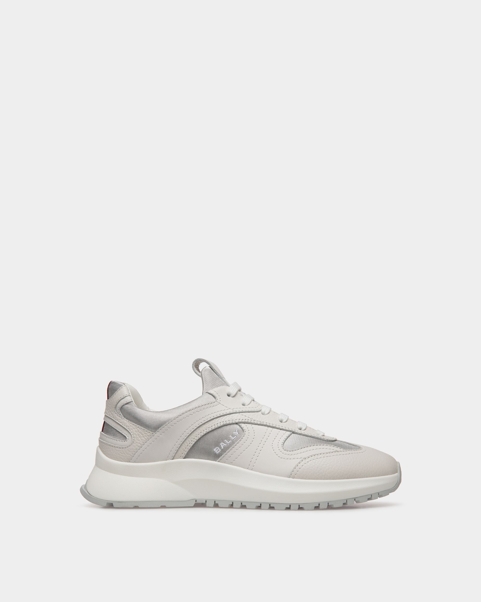 Zapatilla Outline De Piel Y Nailon Blanco - Hombre - Bally - 01