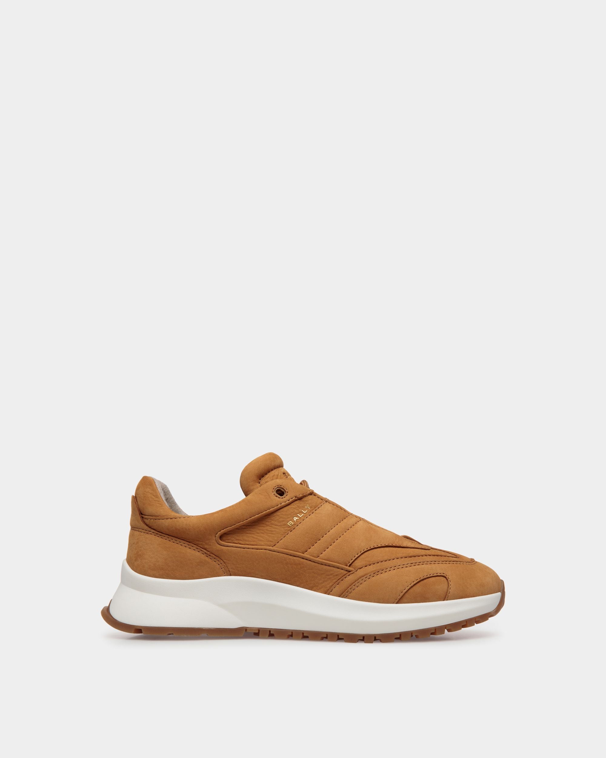 Outline Sneaker in Brown Nubuck Leather - Men's - Bally - 01